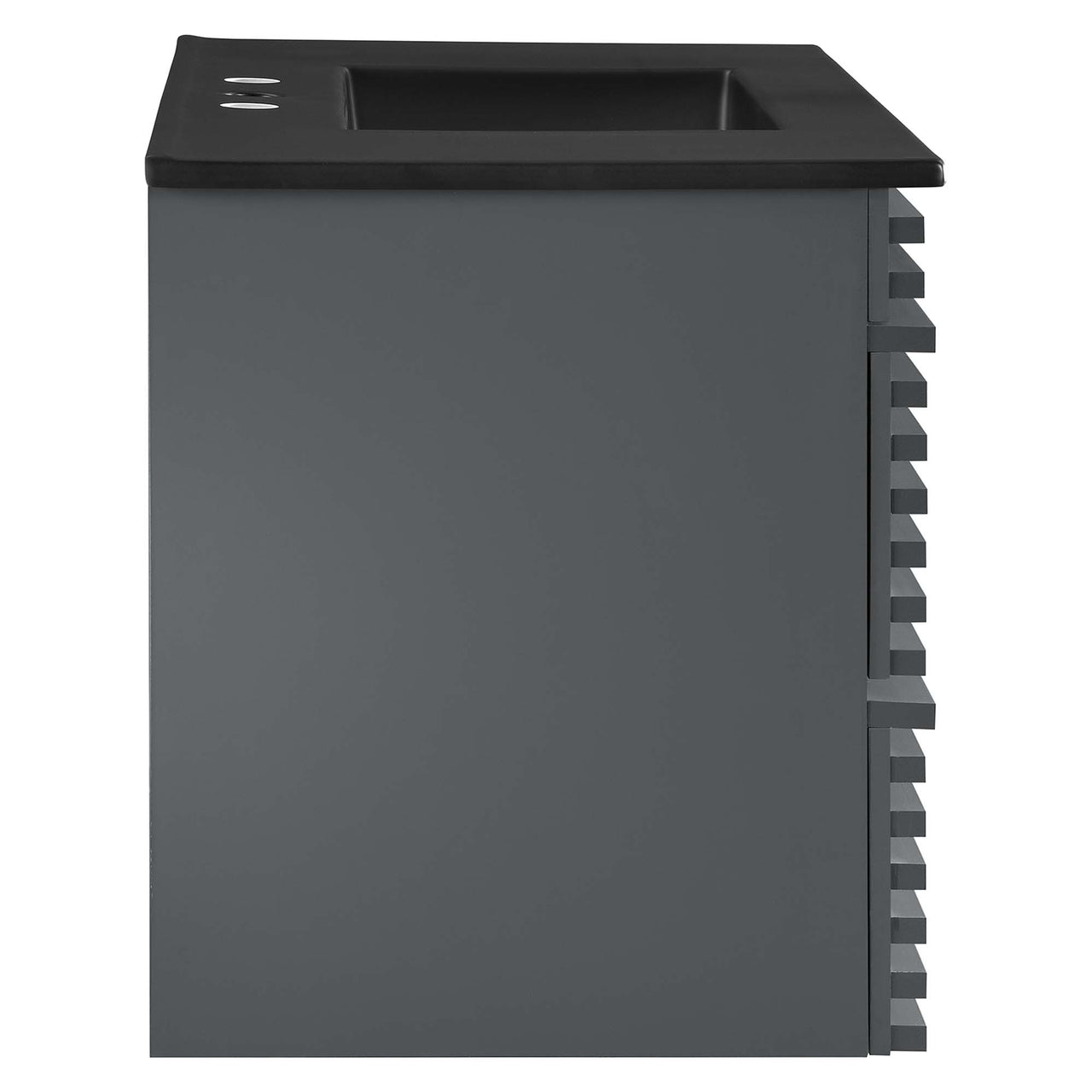 Ventra Floating Vanity Unit, Large, Gray & Black