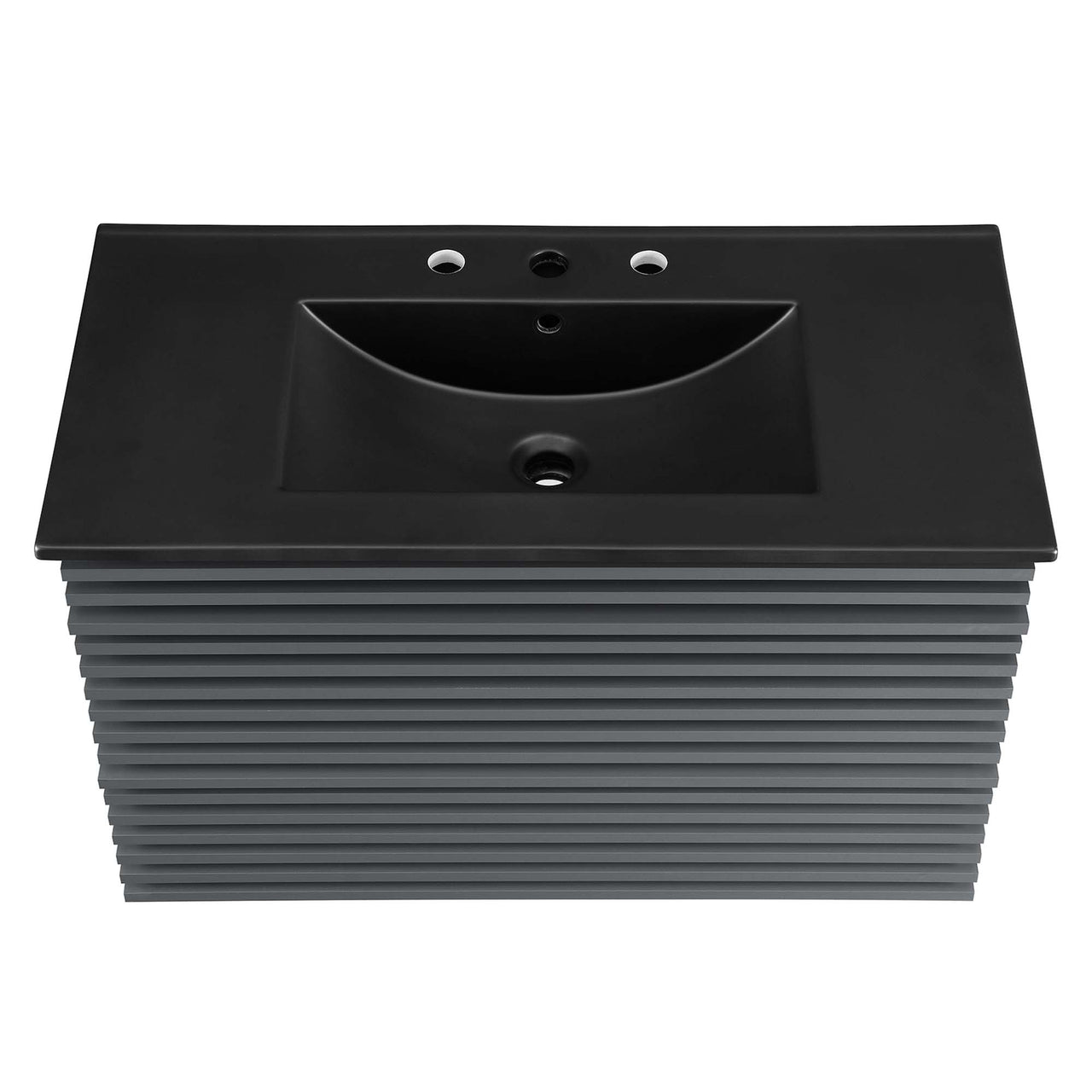 Ventra Floating Vanity Unit, Large, Gray & Black