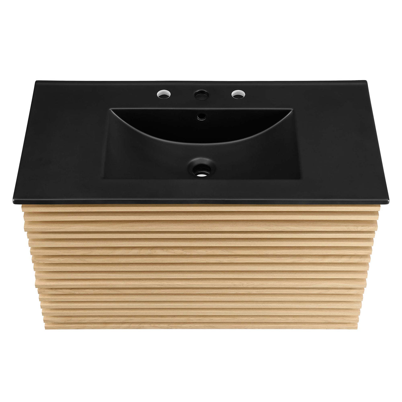 Ventra Floating Vanity Unit, Large, Oak & Black