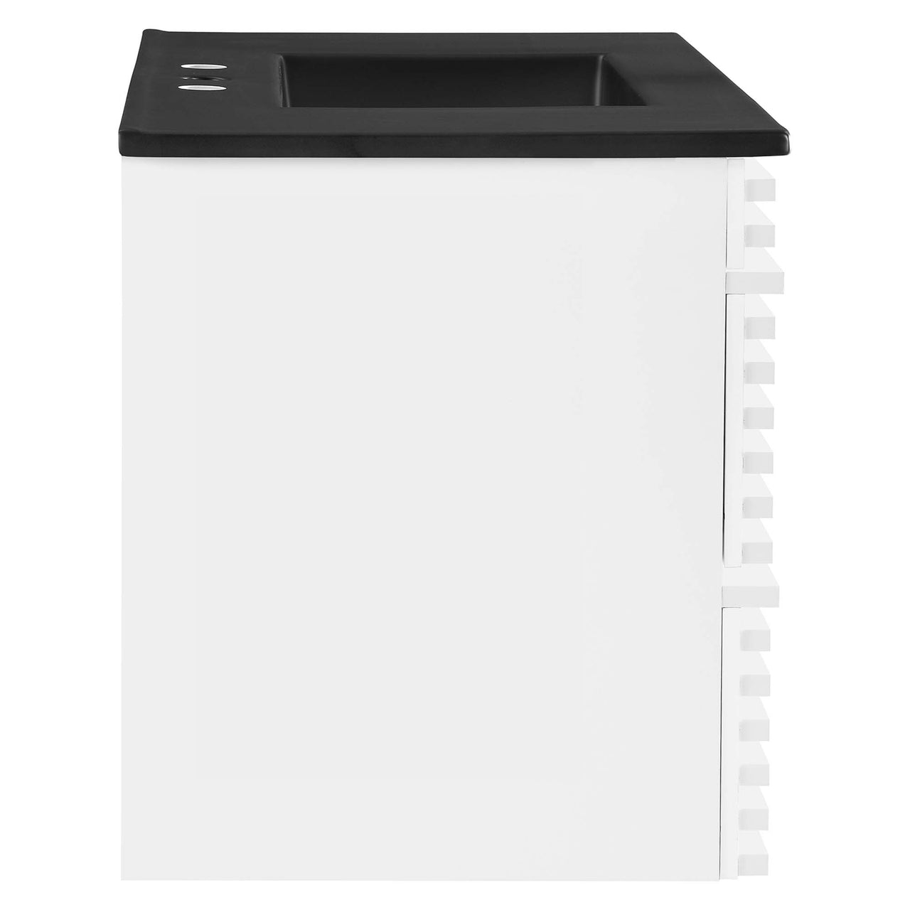 Ventra Floating Vanity Unit, Large, White & Black