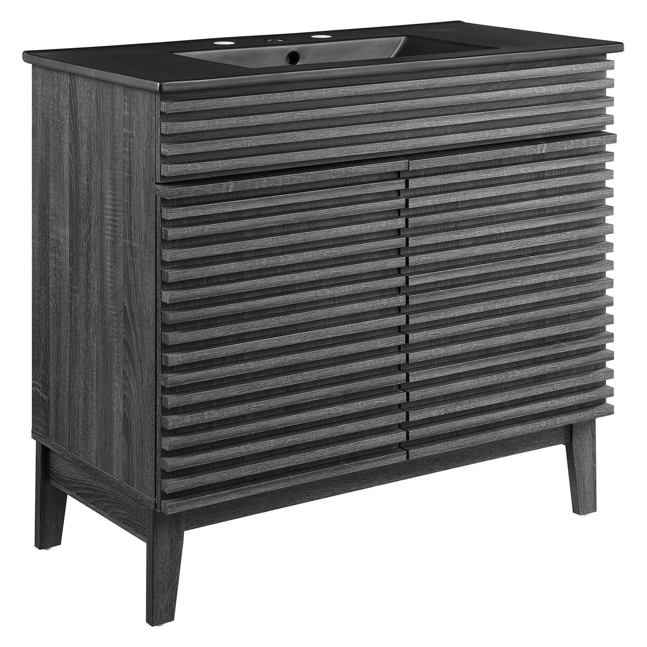 Ventra Vanity Unit, Large, Charcoal & Black
