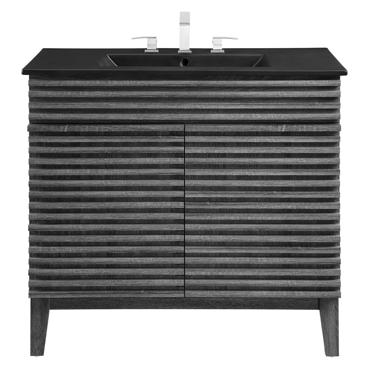 Ventra Vanity Unit, Large, Charcoal & Black