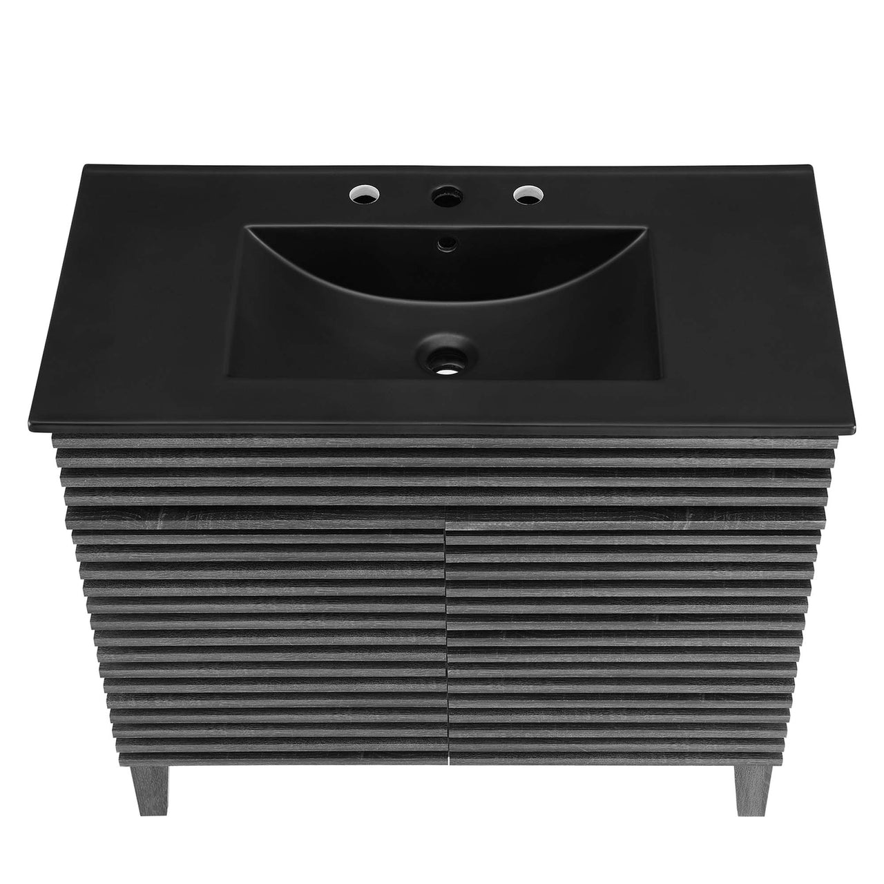 Ventra Vanity Unit, Large, Charcoal & Black