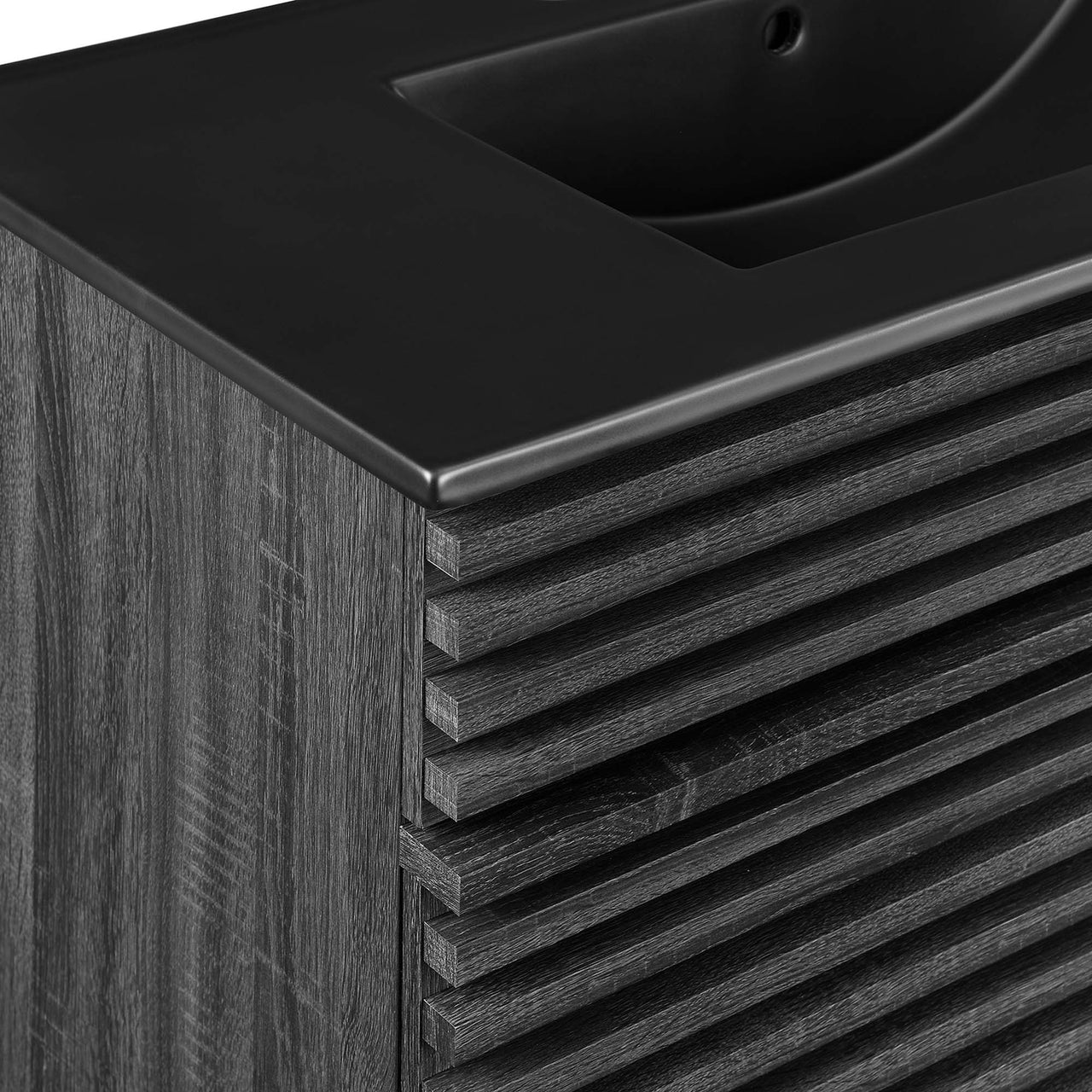 Ventra Vanity Unit, Large, Charcoal & Black