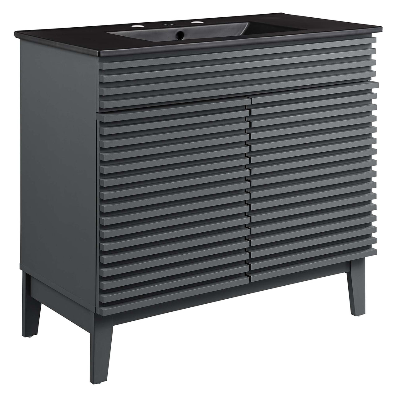 Ventra Vanity Unit, Large, Gray & Black