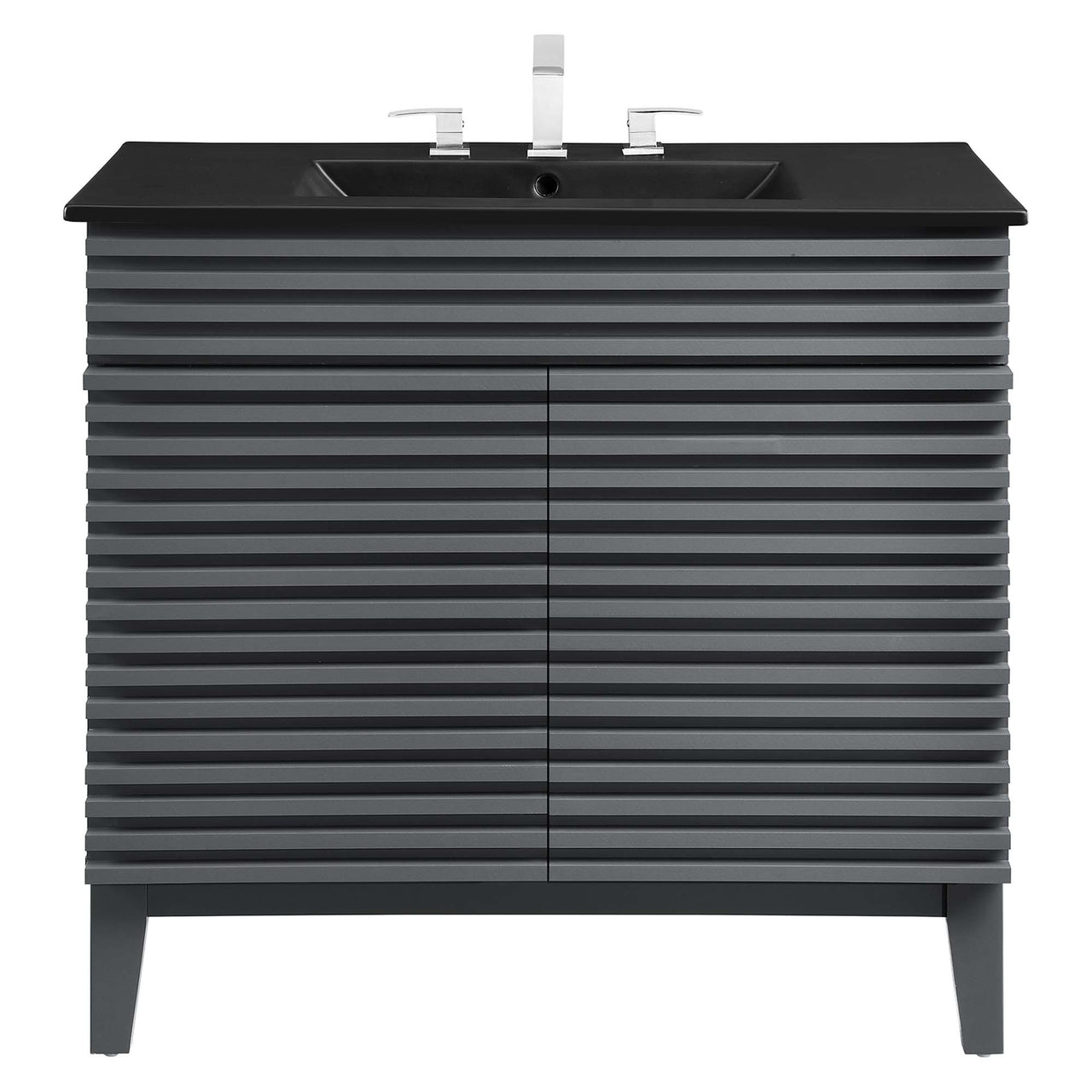 Ventra Vanity Unit, Large, Gray & Black