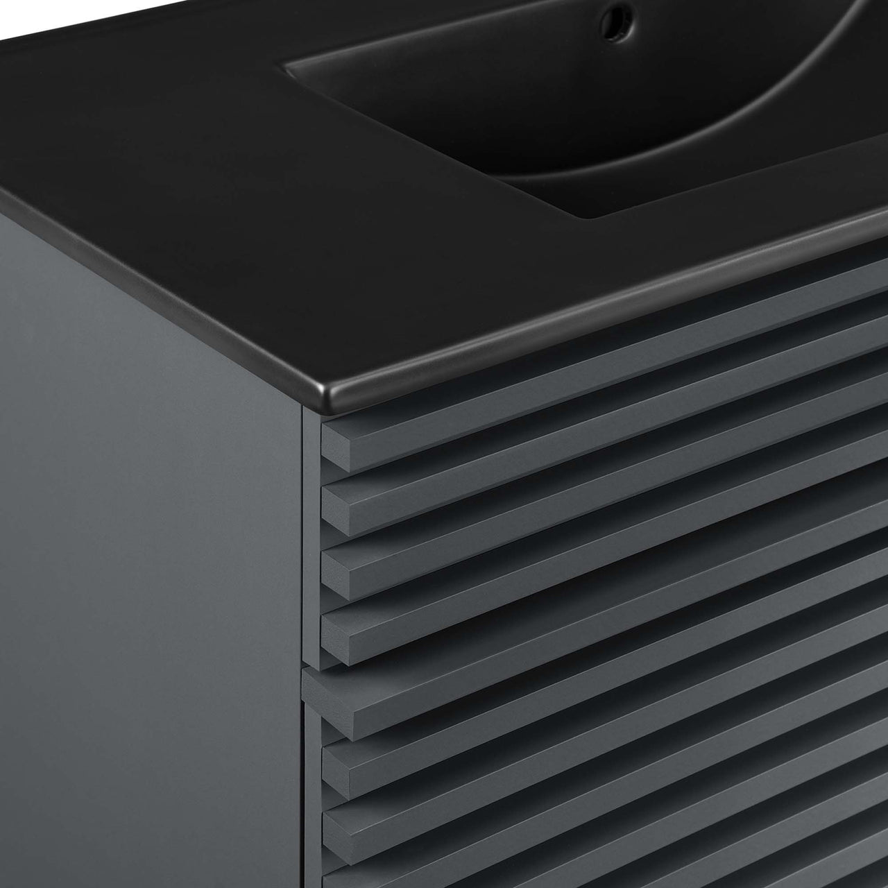 Ventra Vanity Unit, Large, Gray & Black