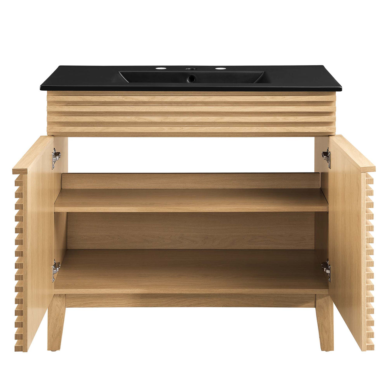 Ventra Vanity Unit, Large, Oak & Black