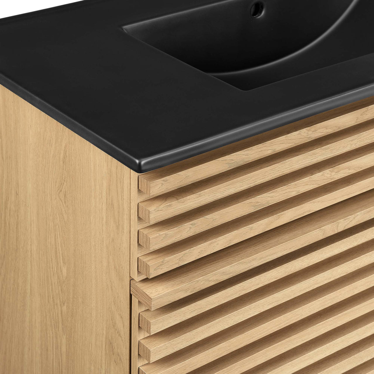 Ventra Vanity Unit, Large, Oak & Black