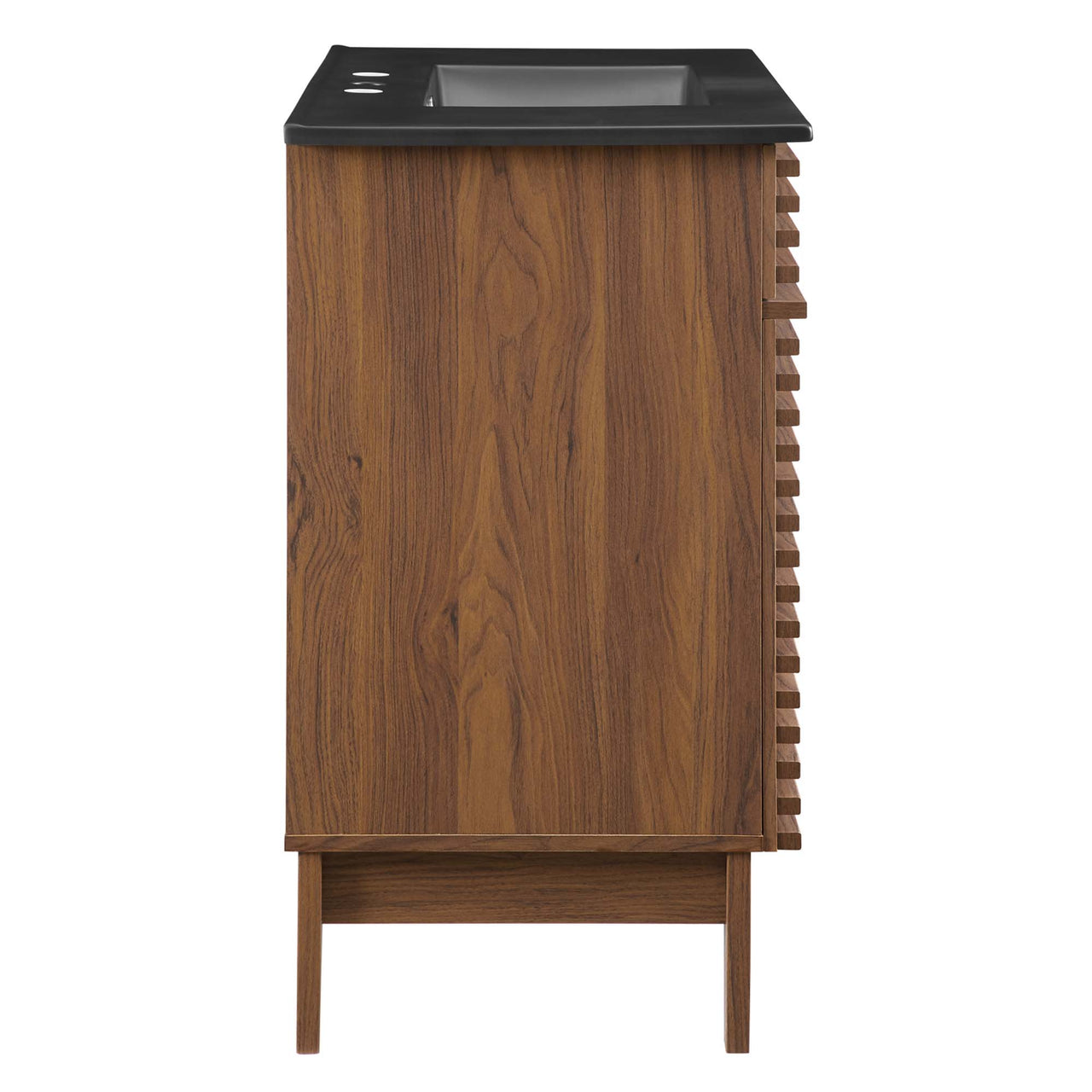 Ventra Vanity Unit, Large, Walnut & Black