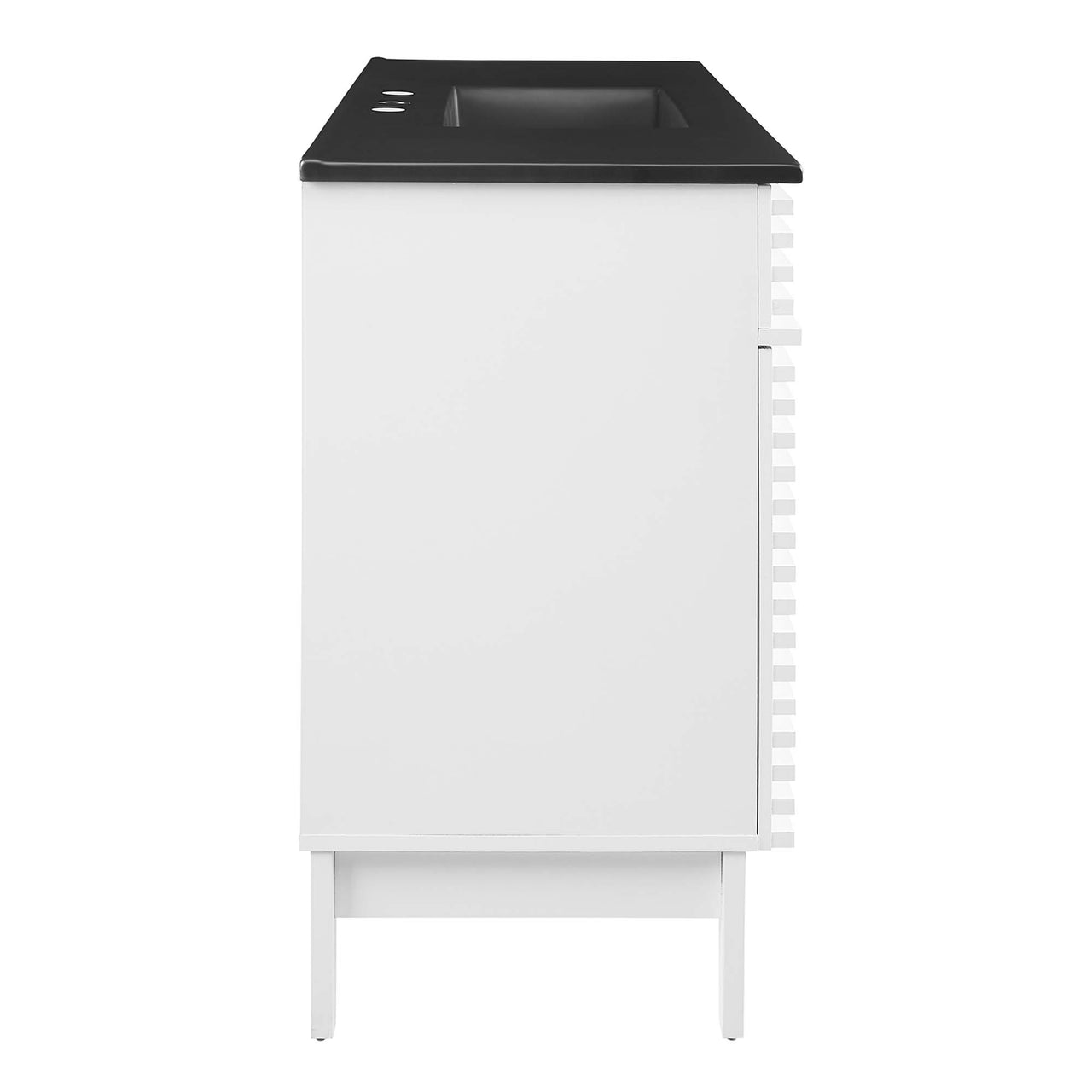 Ventra Single Sink Vanity Unit, Extra Large, White & Black