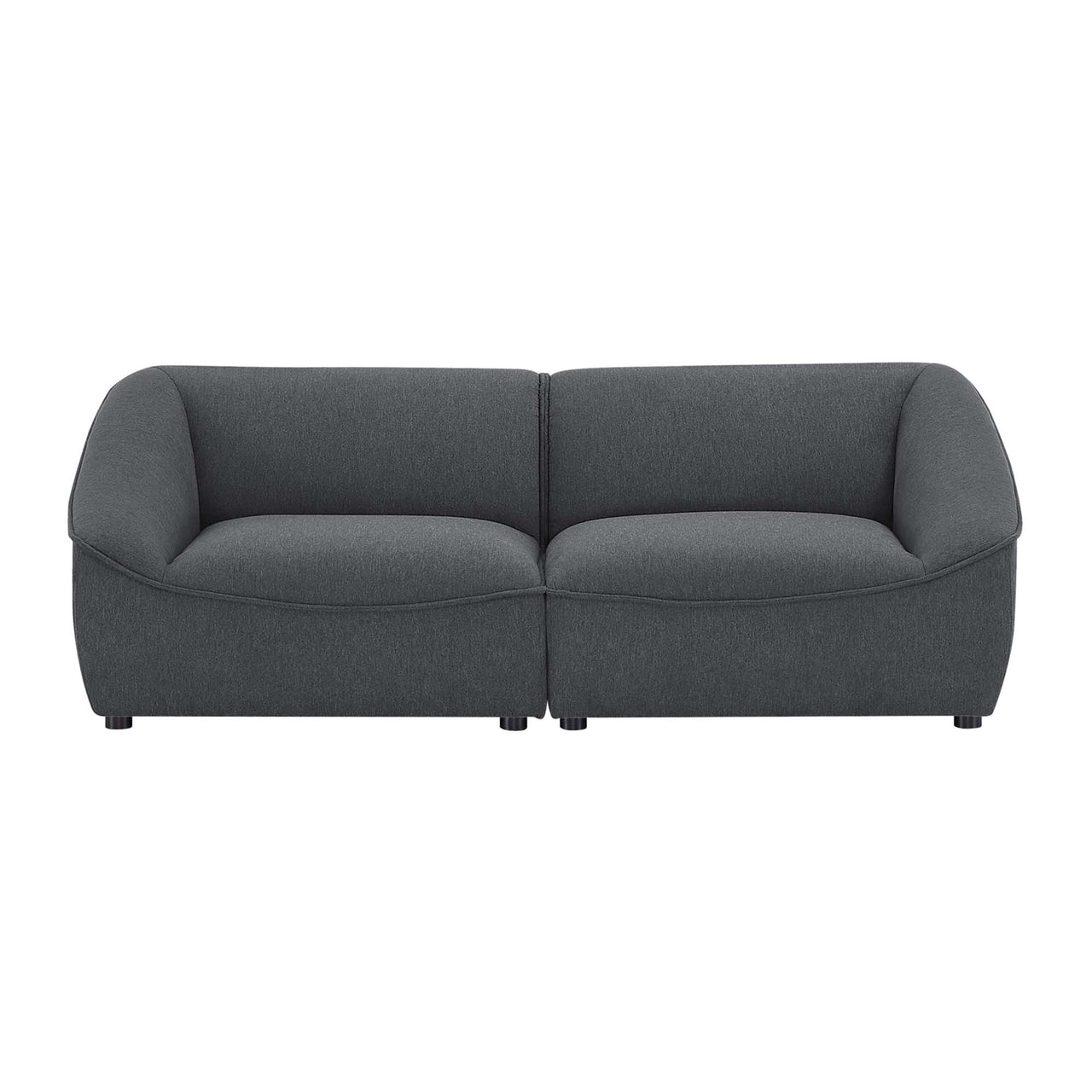 Rise 2-Piece Loveseat Sectional, Charcoal