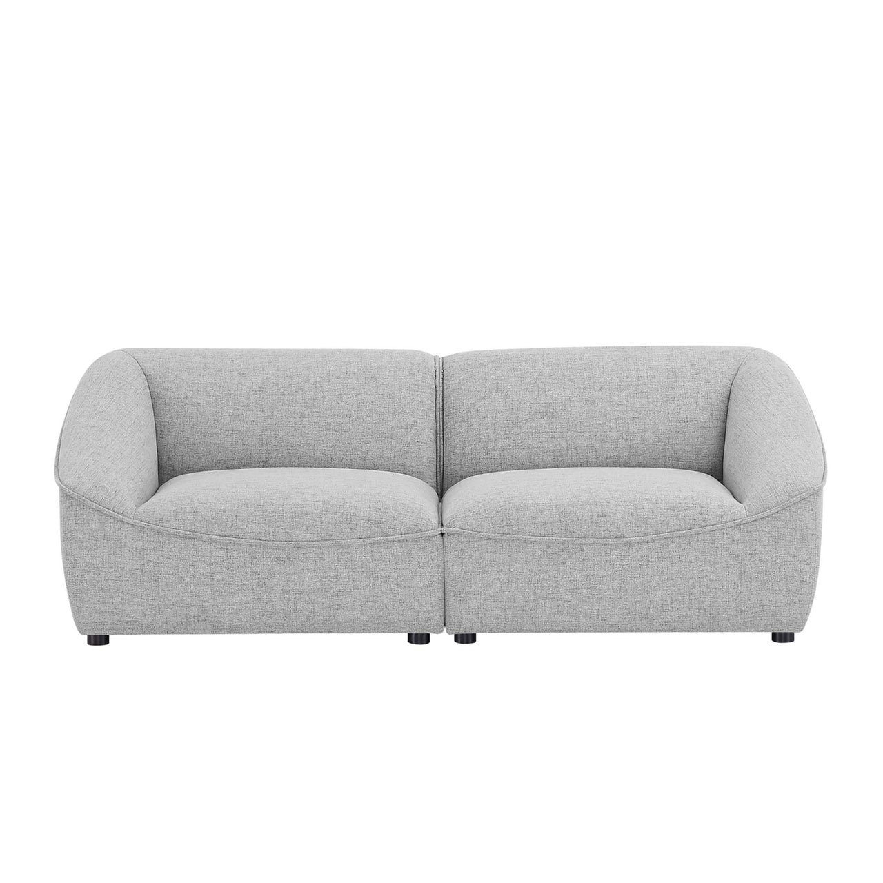 Rise 2-Piece Loveseat Sectional, Light Gray