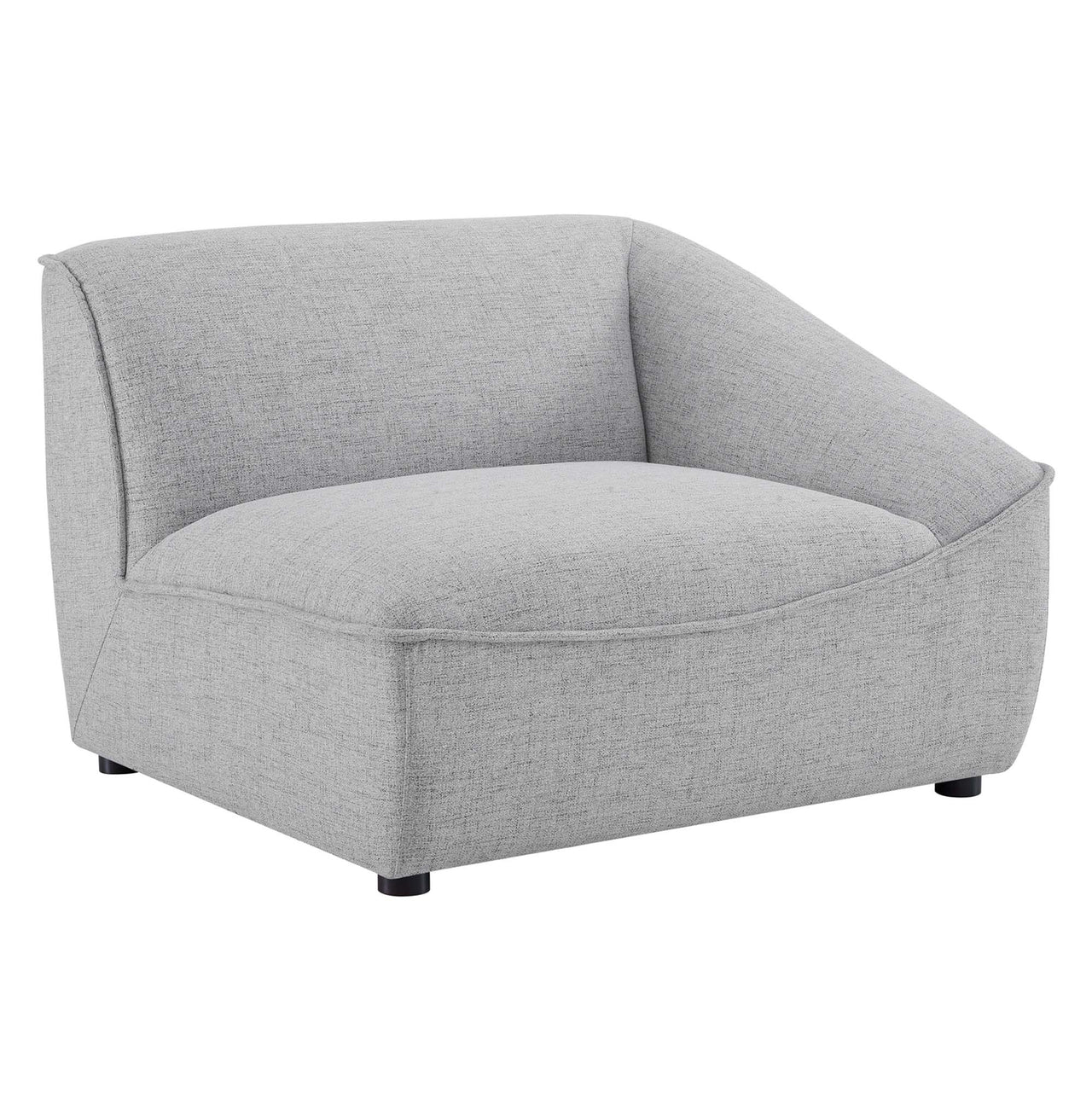 Rise 2-Piece Loveseat Sectional, Light Gray