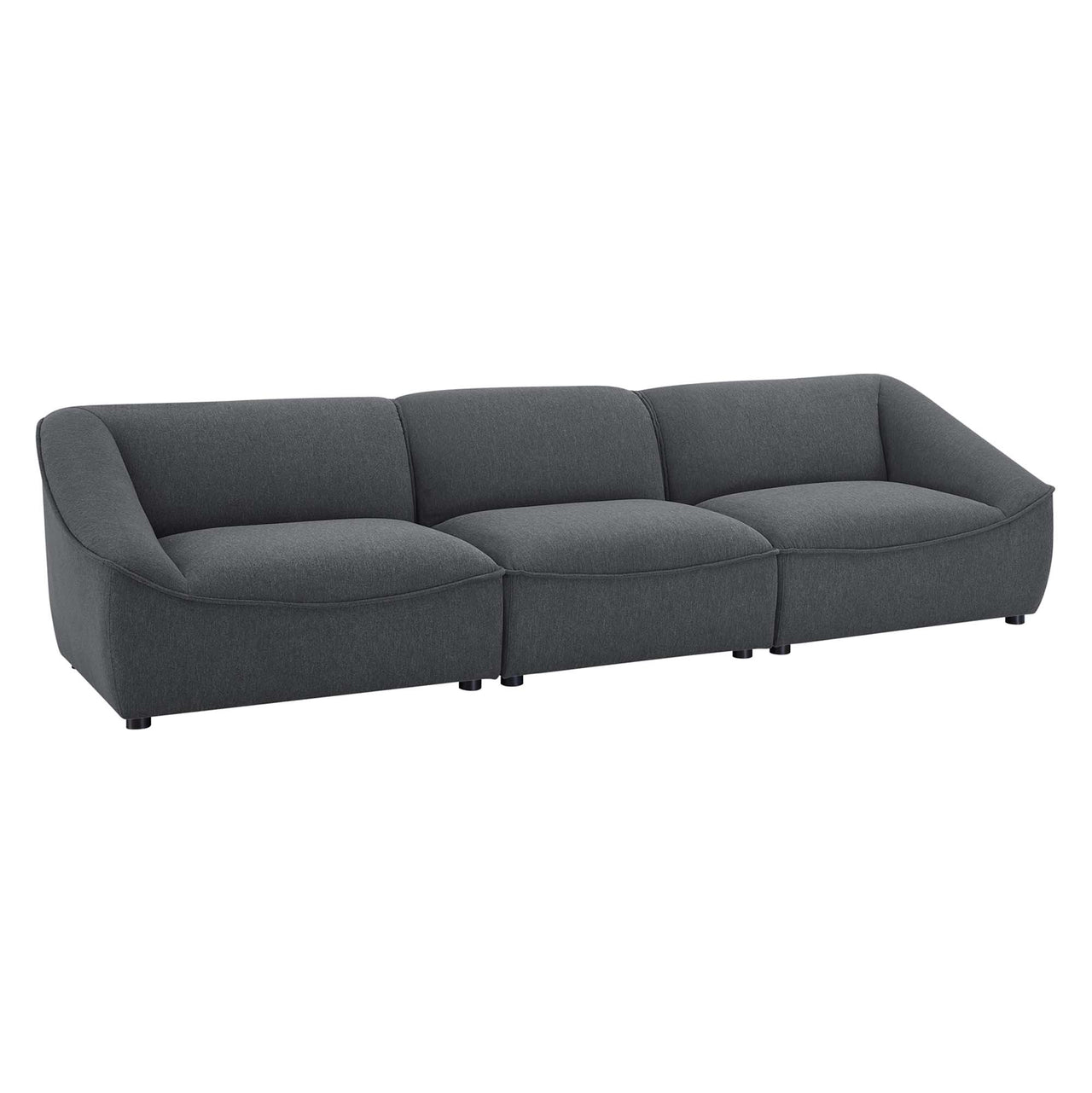 Rise 3-Piece Sofa Sectional, Charcoal
