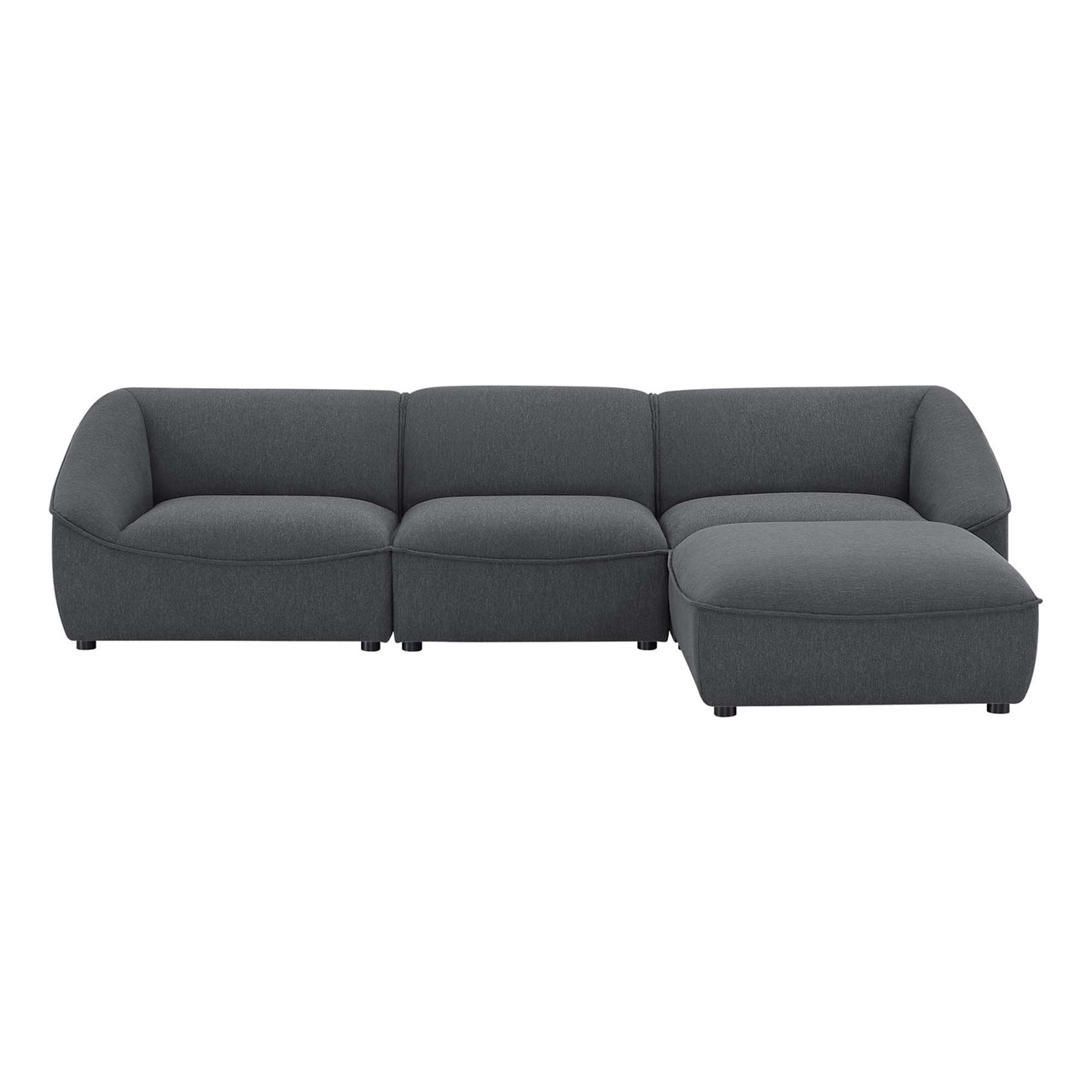 Rise 4-Piece Sectional, Charcoal