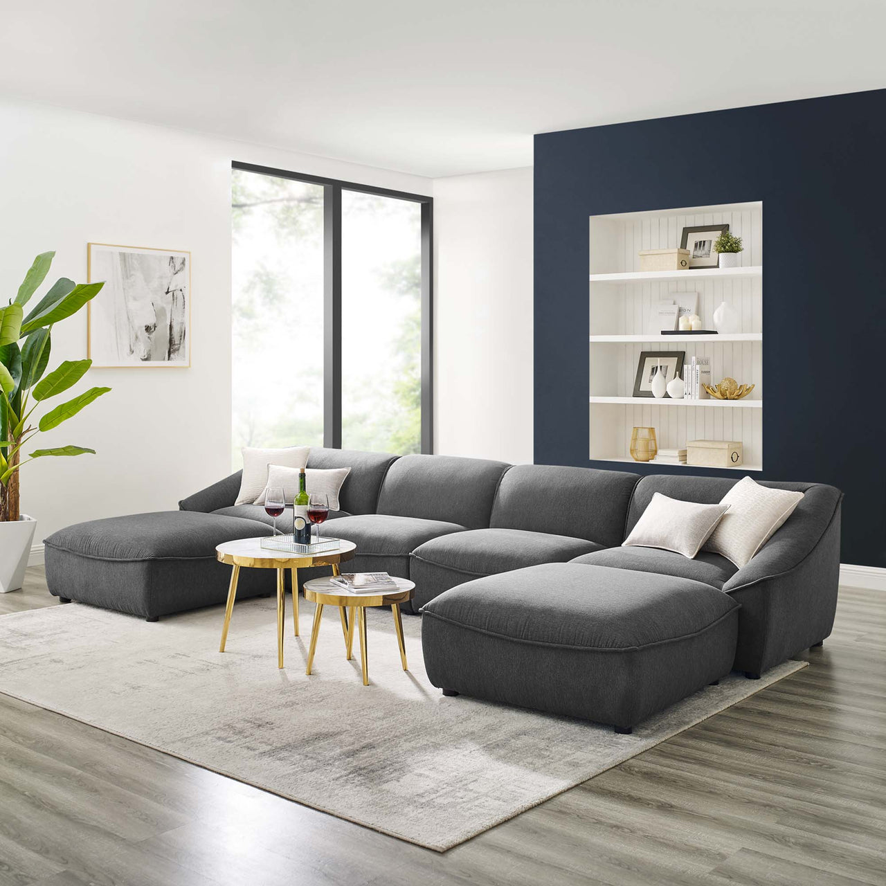Rise 6-Piece Sectional, Charcoal