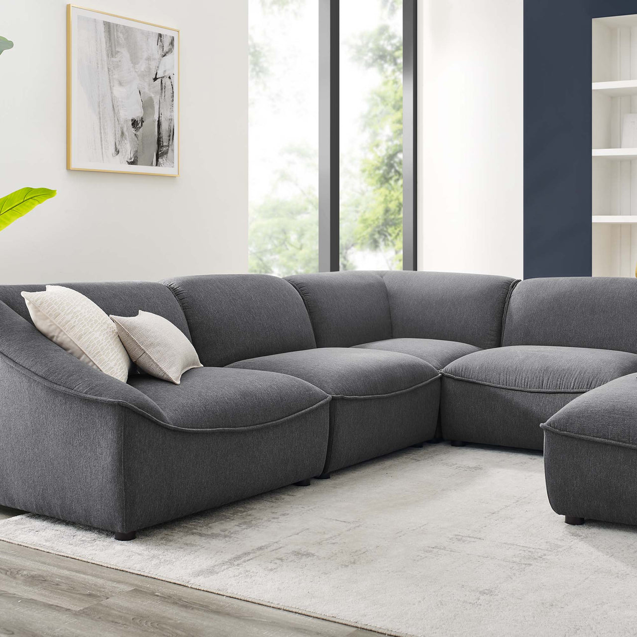 Rise 6-Piece Sectional, Charcoal