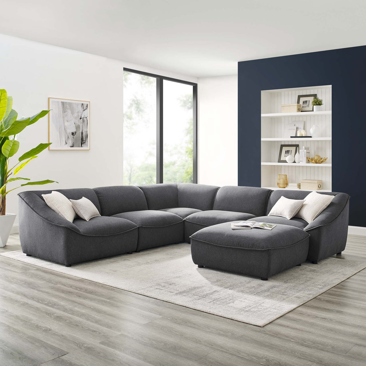 Rise 6-Piece Sectional, Charcoal