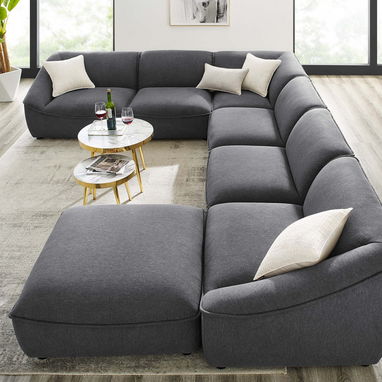 Rise 7-Piece Sectional, Charcoal