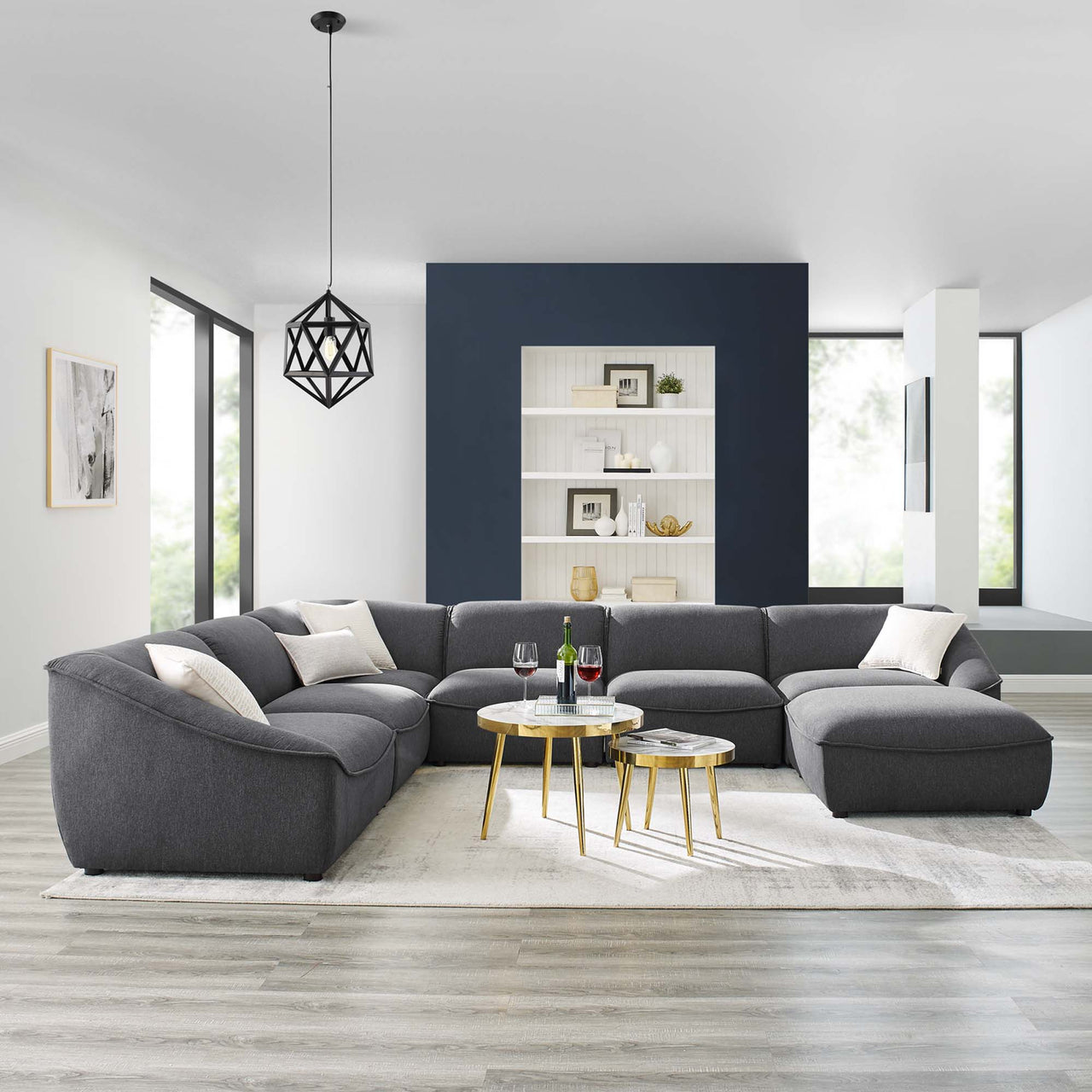 Rise 7-Piece Sectional, Charcoal