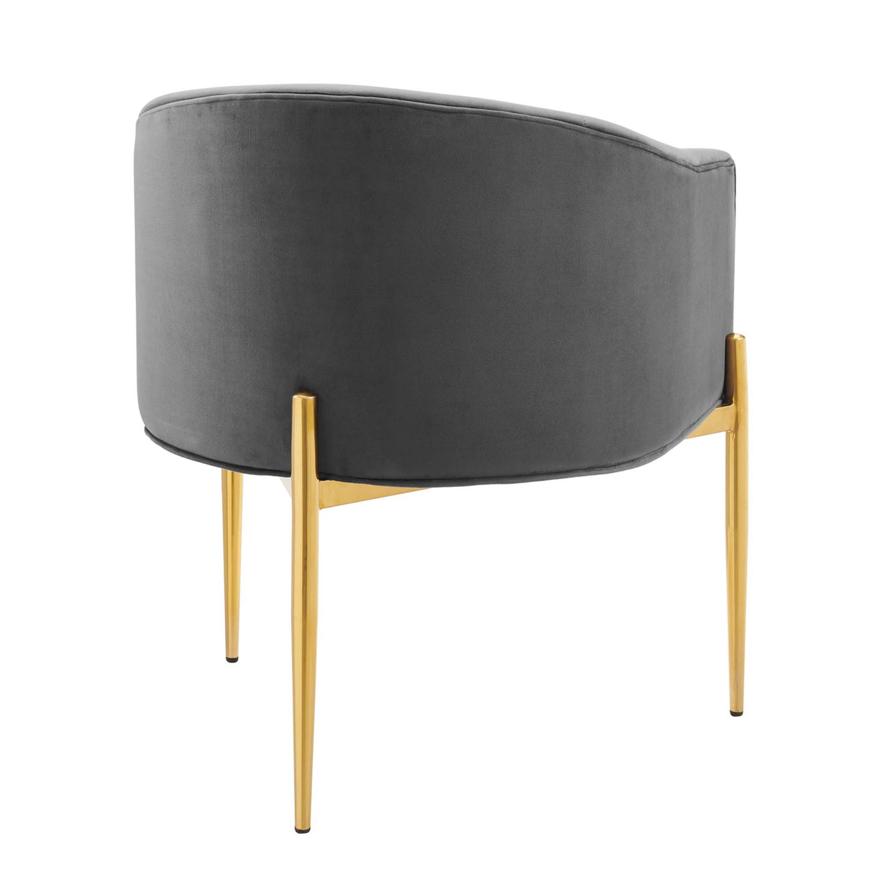 Civetta Upholstered Velvet Chairs Set of 2, Gray