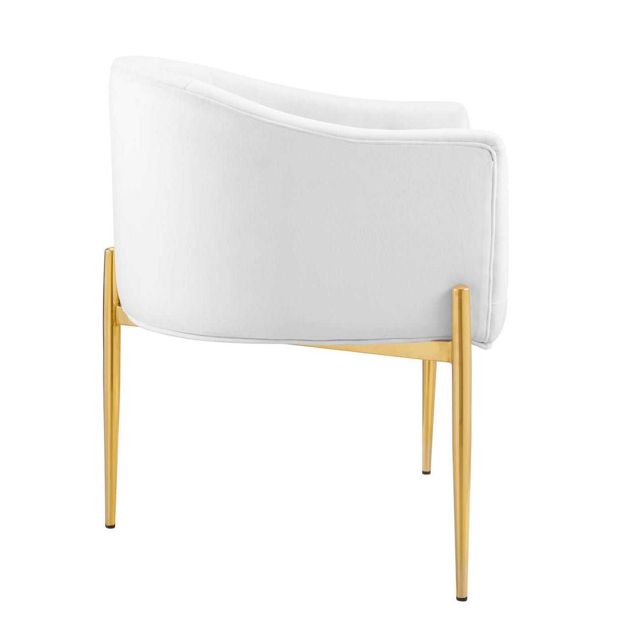 Civetta Upholstered Velvet Chairs Set of 2, White