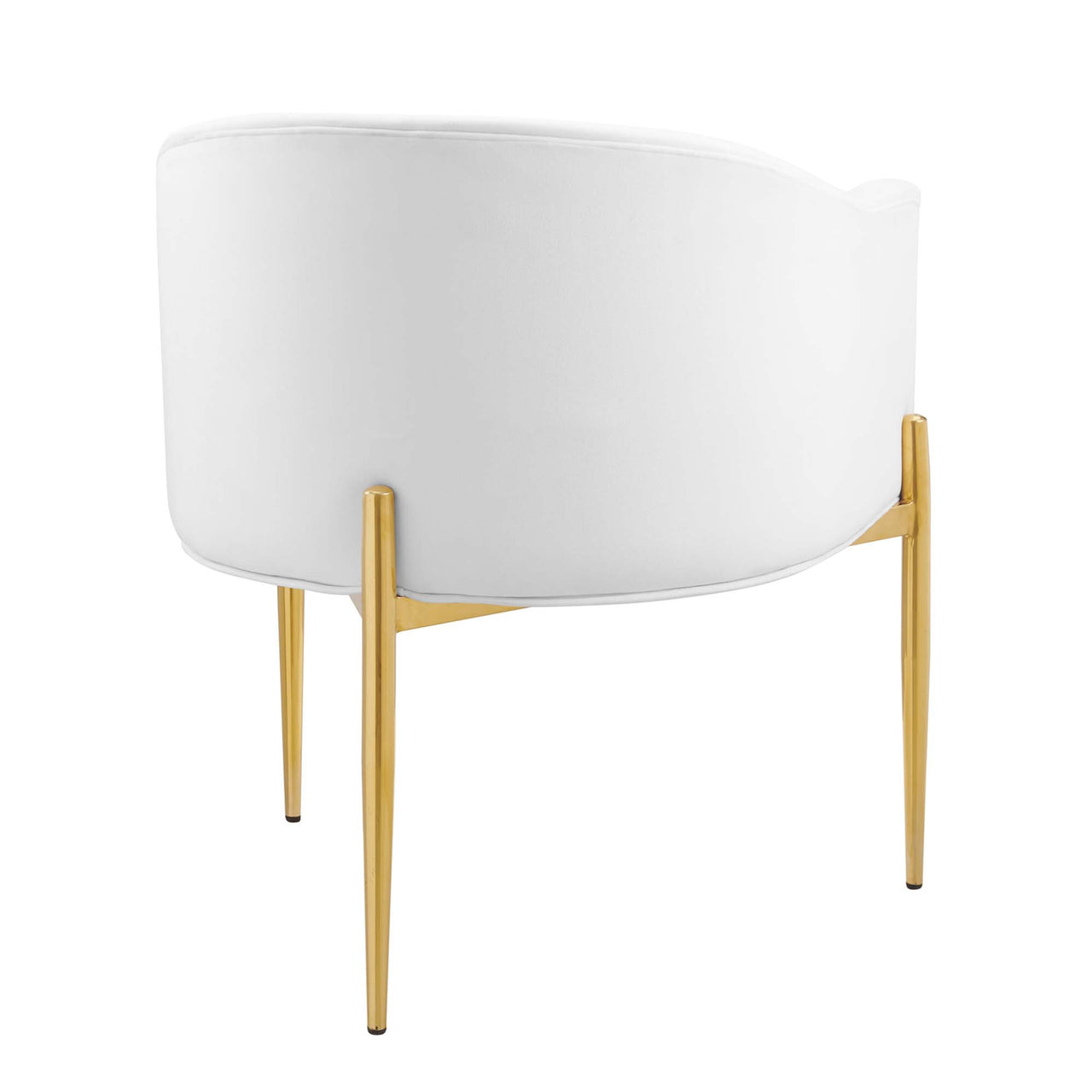 Civetta Upholstered Velvet Chairs Set of 2, White