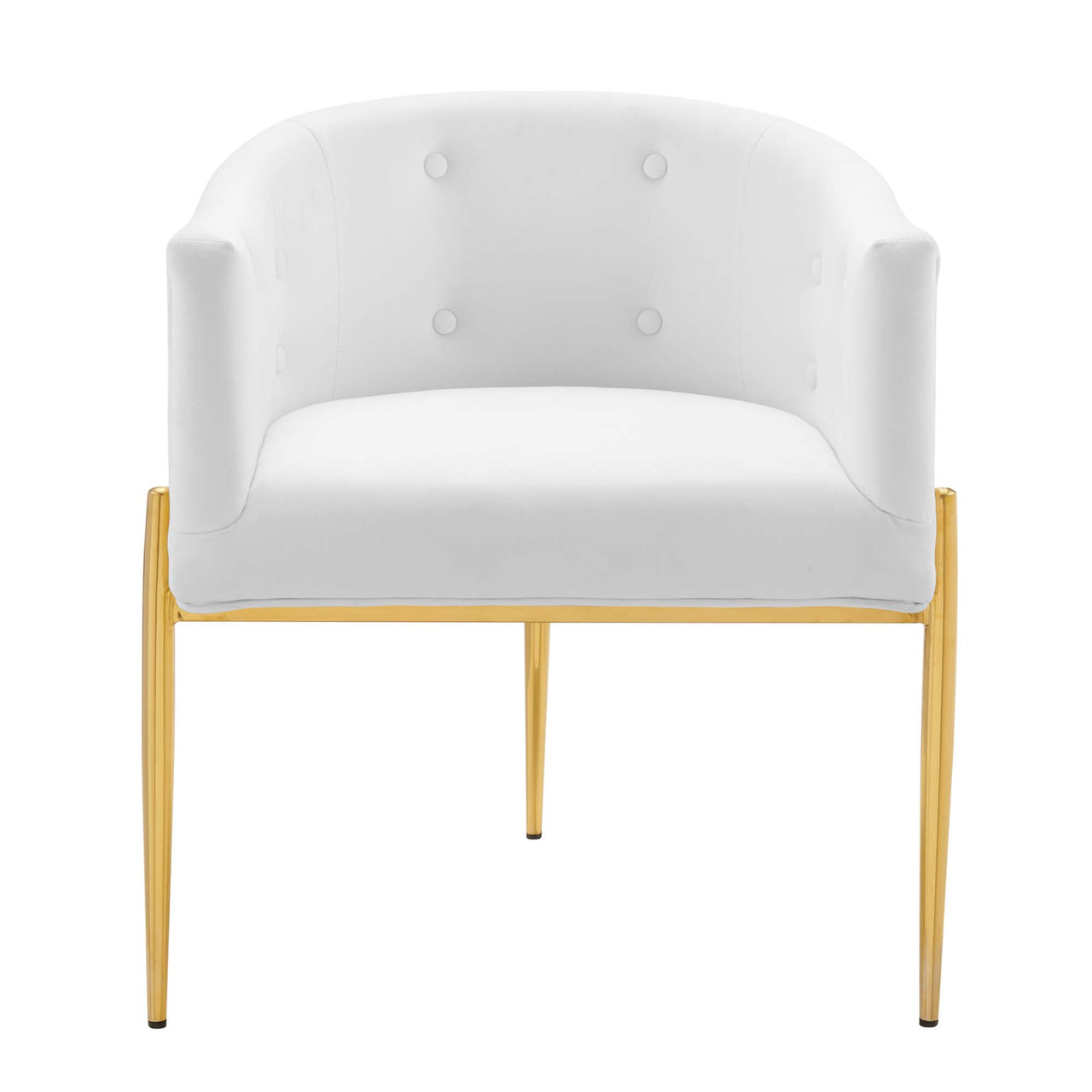 Civetta Upholstered Velvet Chairs Set of 2, White