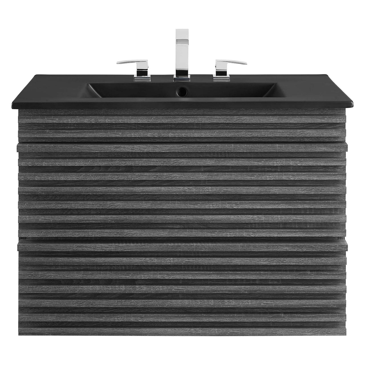 Ventra Floating Vanity Unit, Medium, Charcoal & Black