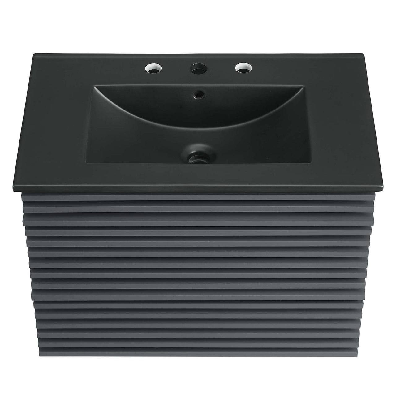 Ventra Floating Vanity Unit, Medium, Gray & Black