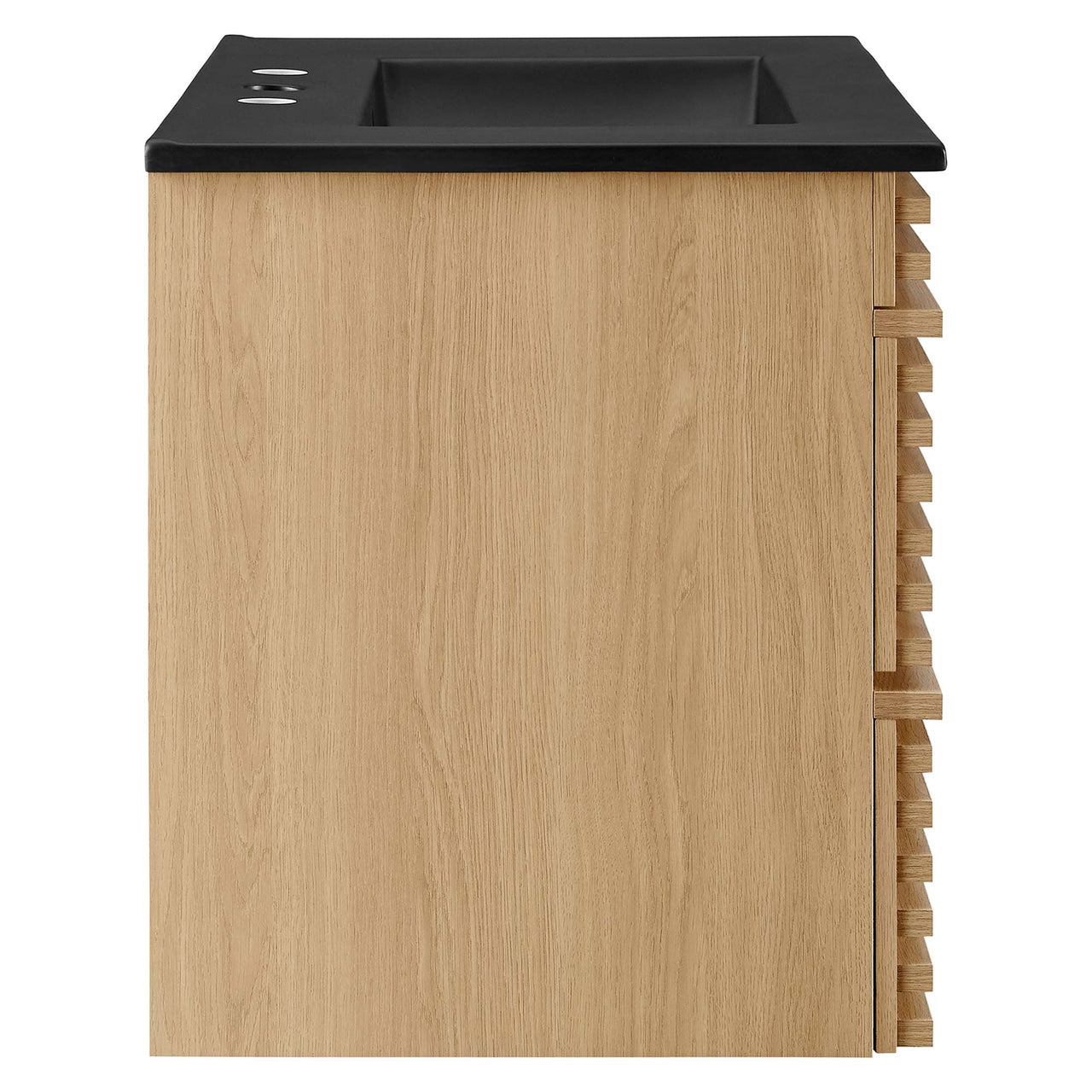 Ventra Floating Vanity Unit, Medium, Oak & Black