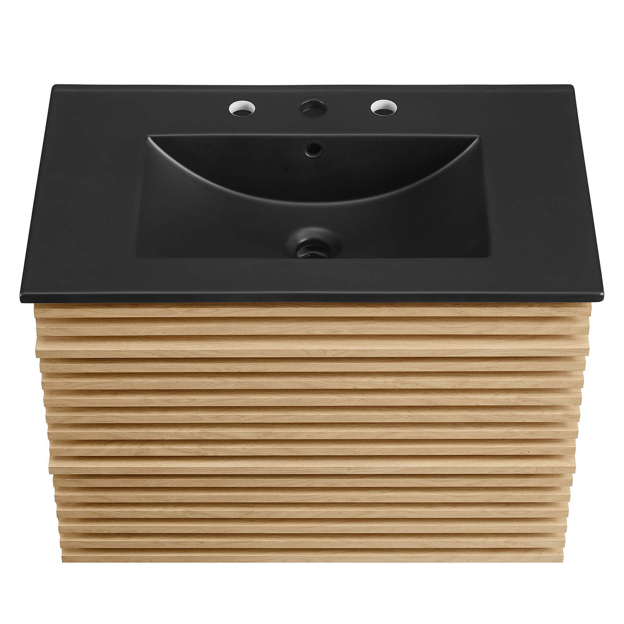 Ventra Floating Vanity Unit, Medium, Oak & Black