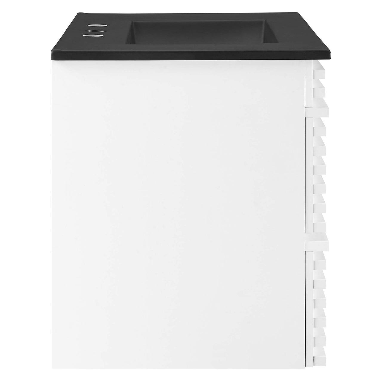 Ventra Floating Vanity Unit, Medium, White & Black