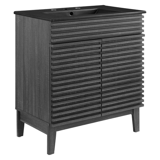 Ventra Vanity Unit, Medium, Charcoal & Black