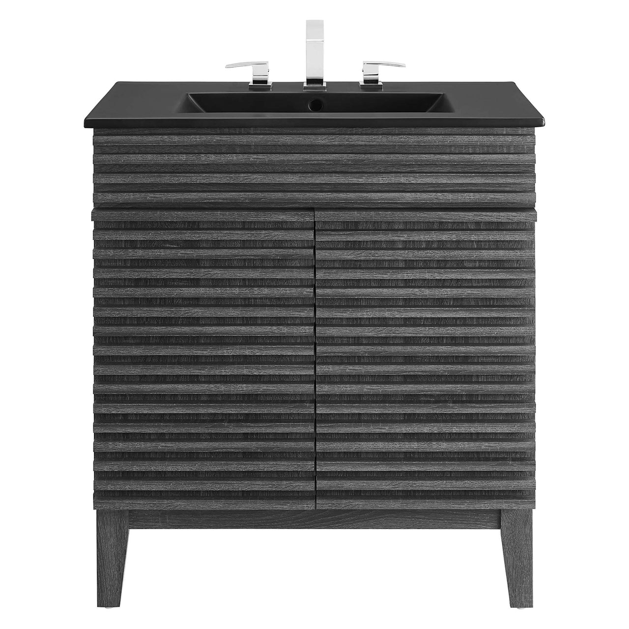 Ventra Vanity Unit, Medium, Charcoal & Black