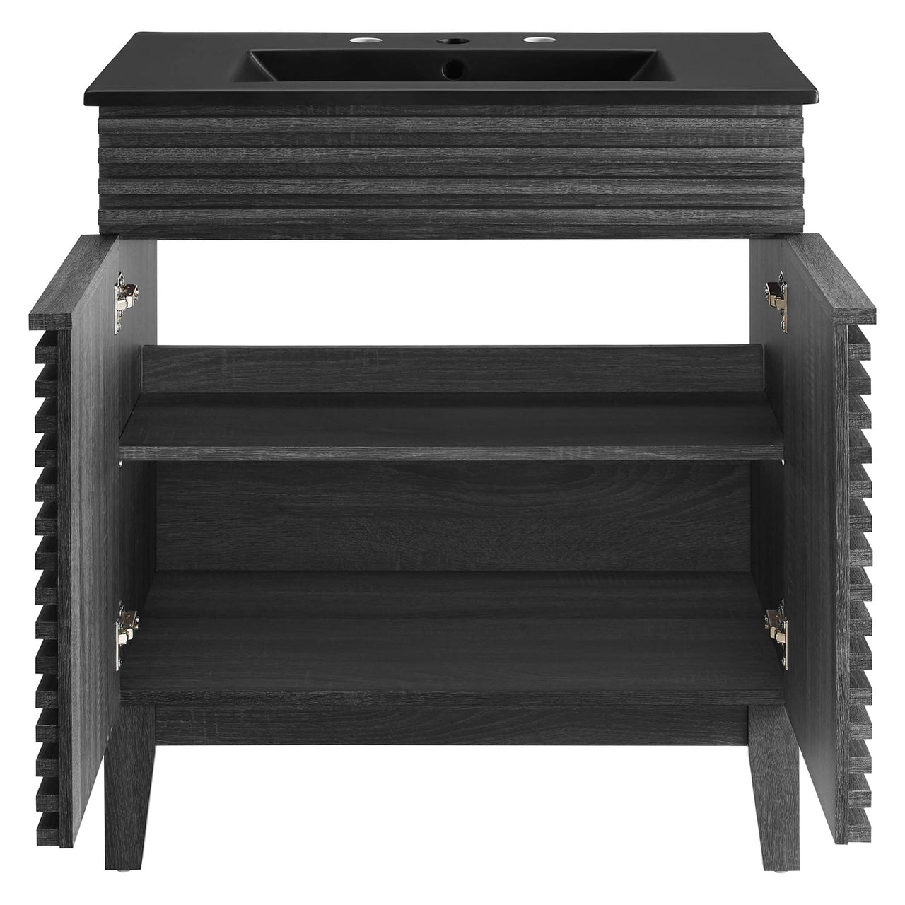 Ventra Vanity Unit, Medium, Charcoal & Black