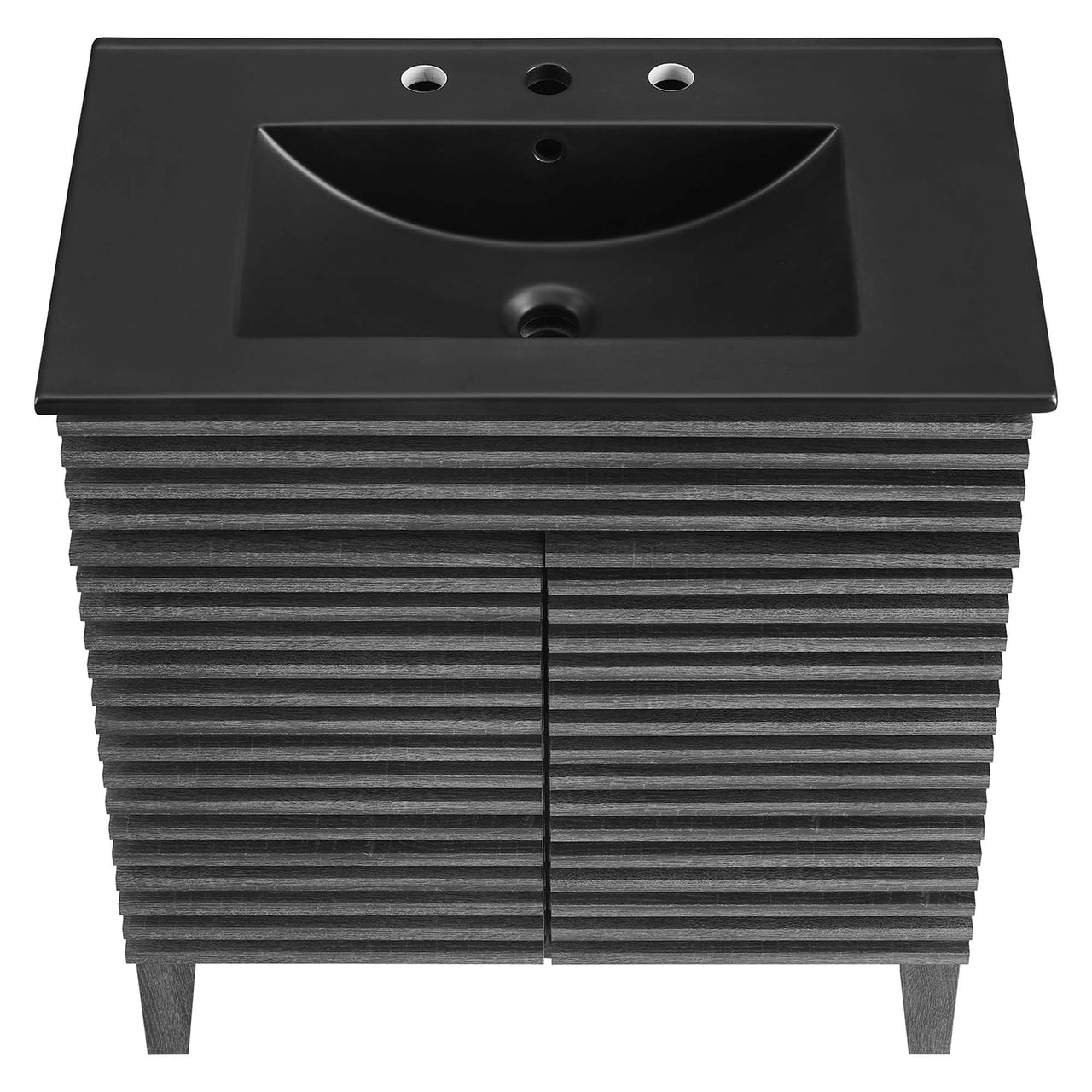 Ventra Vanity Unit, Medium, Charcoal & Black