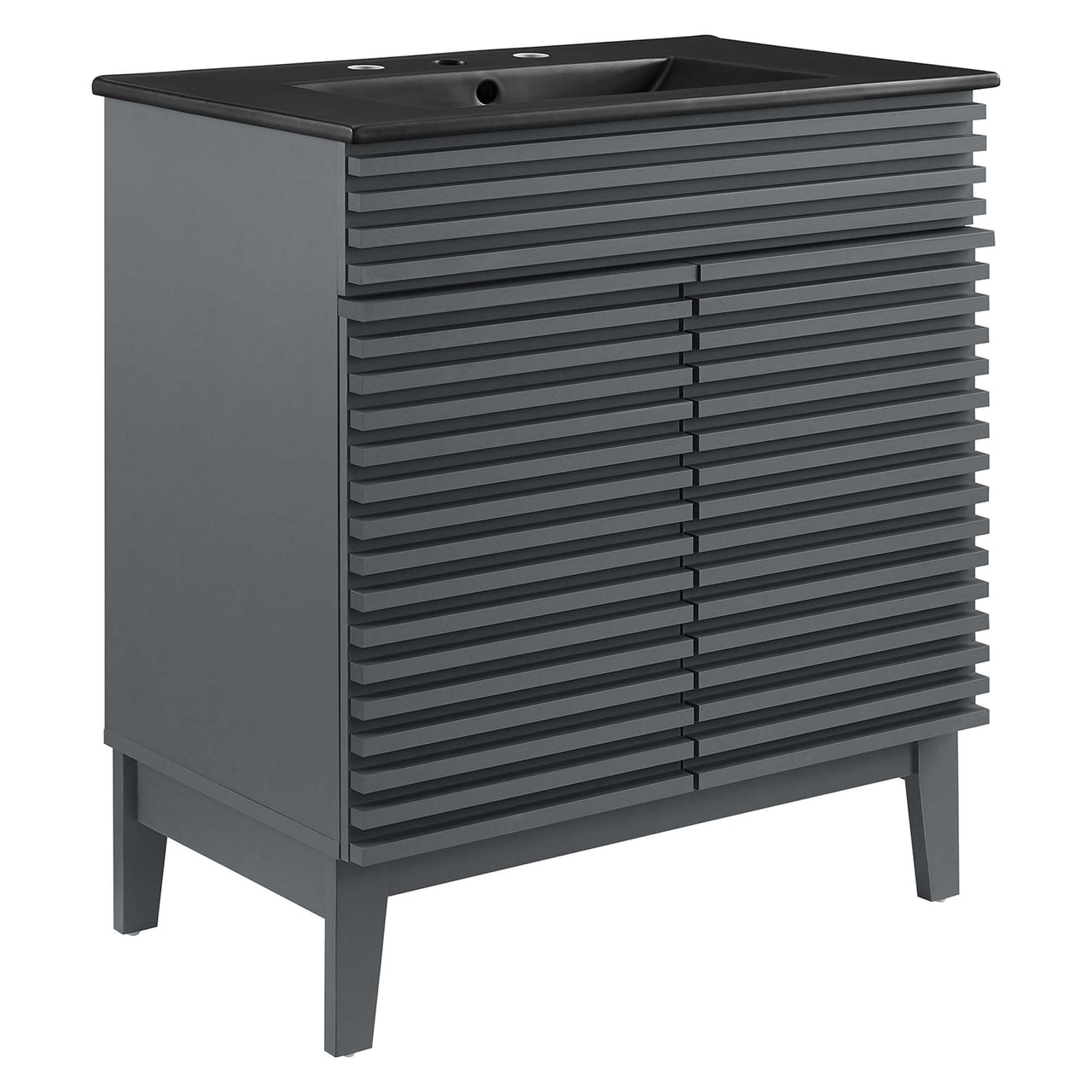 Ventra Vanity Unit, Medium, Gray & Black