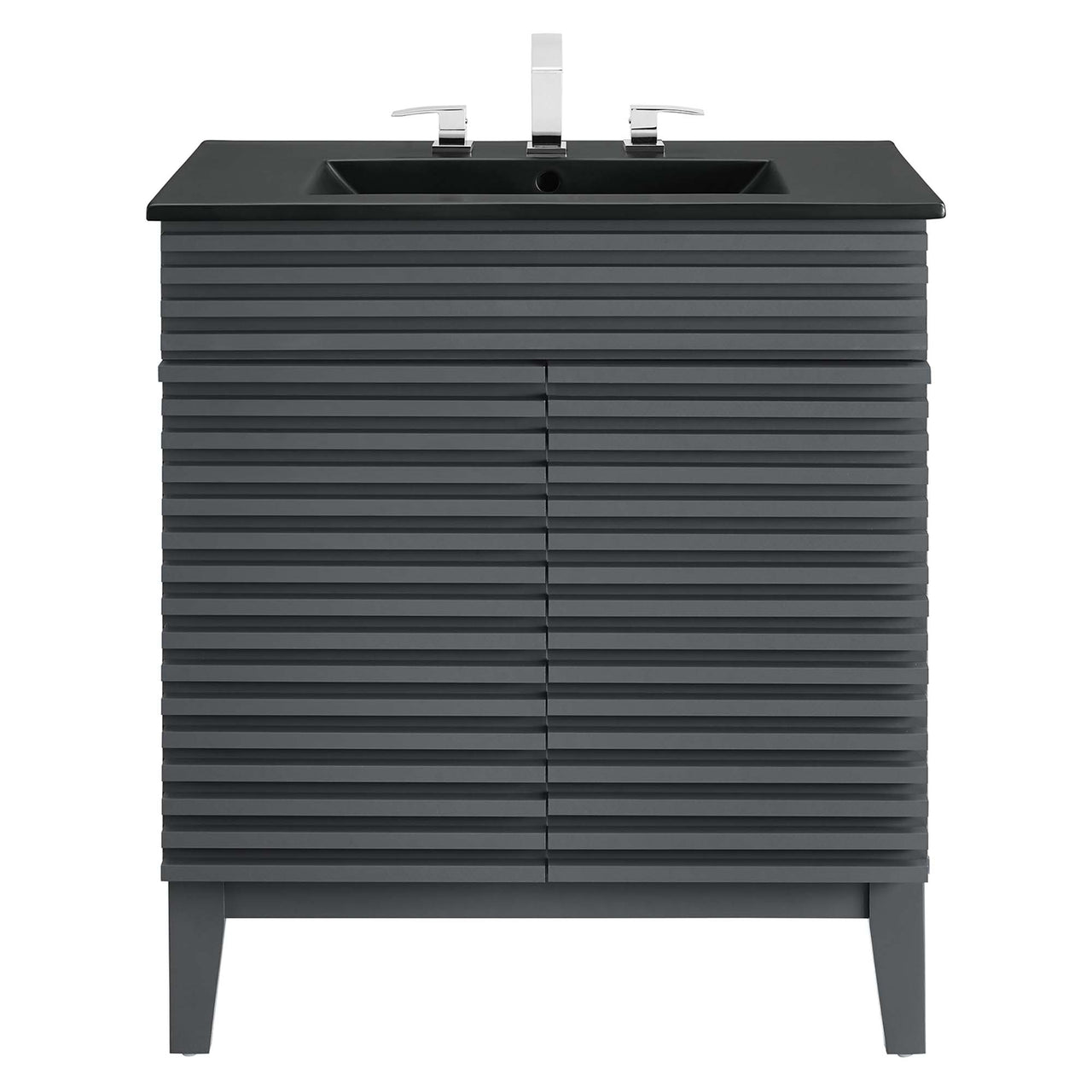 Ventra Vanity Unit, Medium, Gray & Black