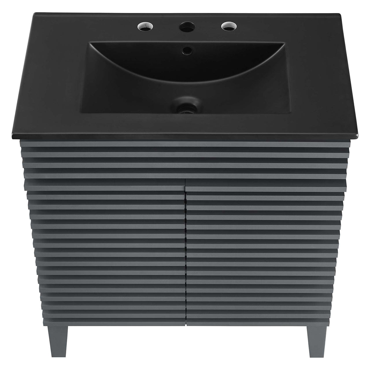 Ventra Vanity Unit, Medium, Gray & Black