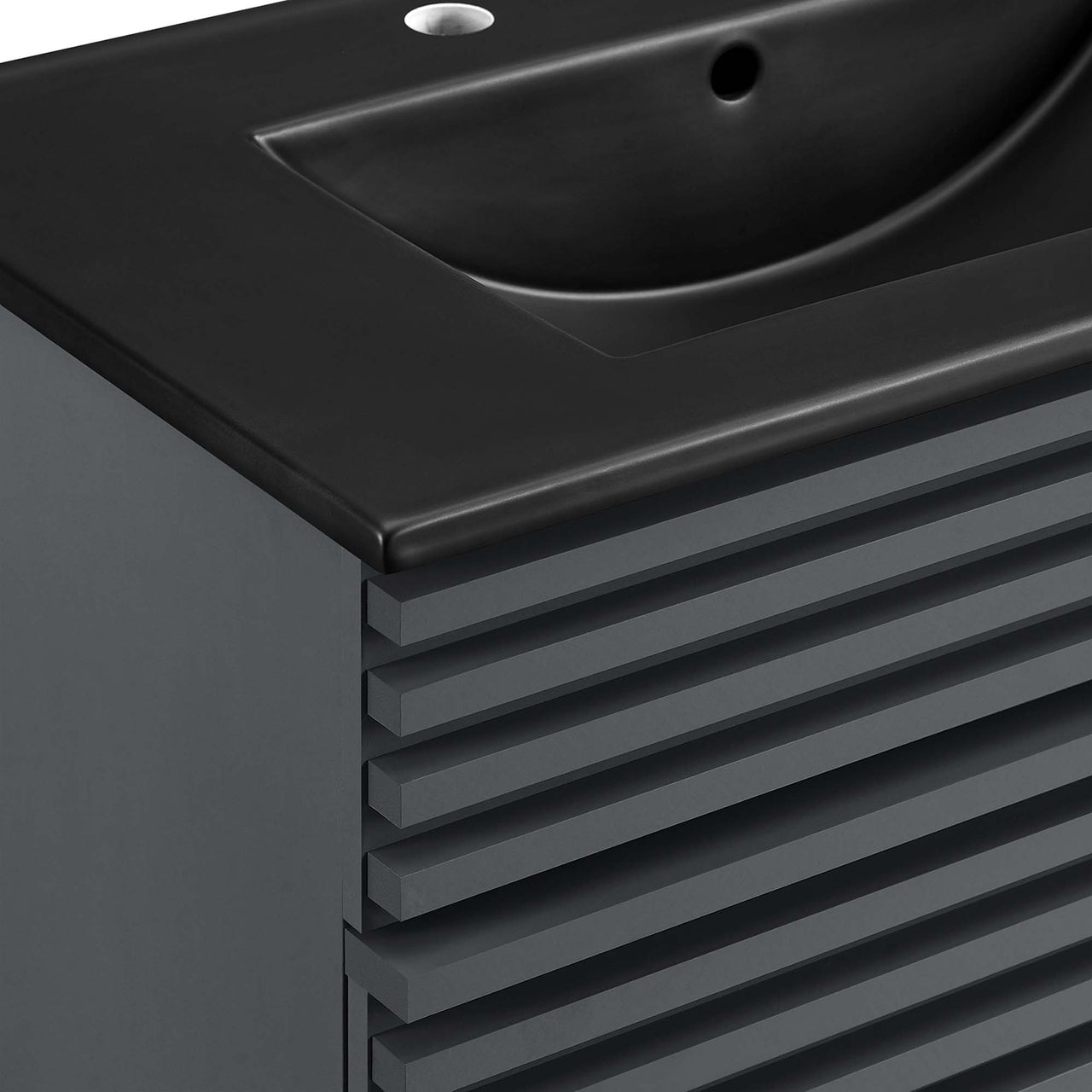 Ventra Vanity Unit, Medium, Gray & Black