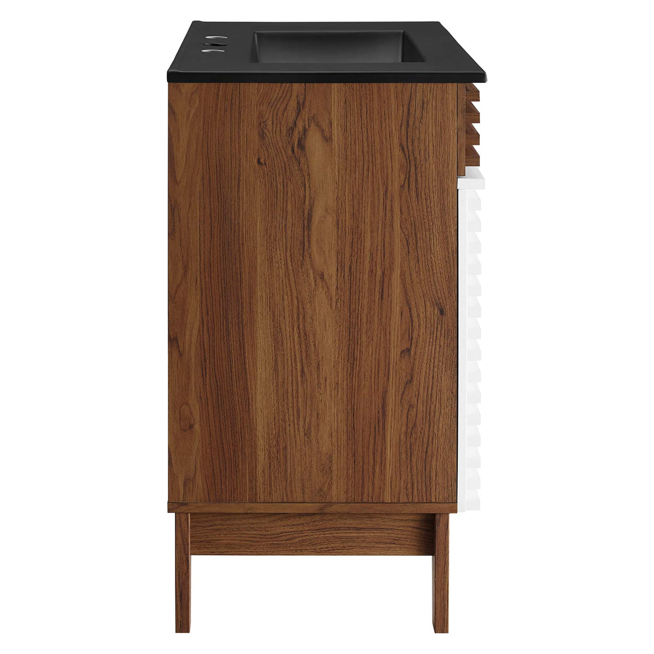 Ventra Vanity Unit, Medium, White, Walnut and Black