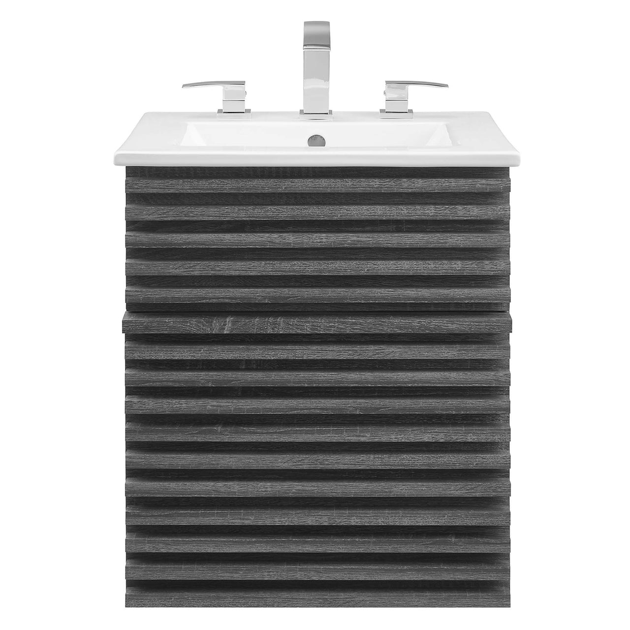 Ventra Floating Vanity Unit, Extra Small, Charcoal & White