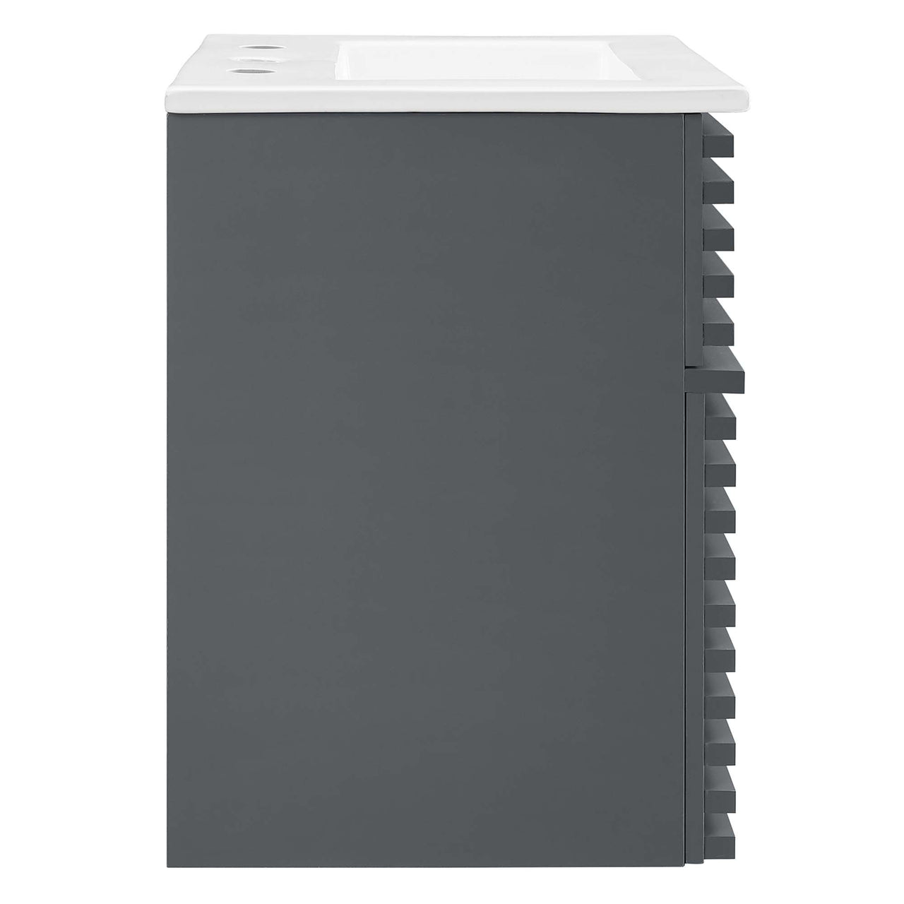 Ventra Floating Vanity Unit, Extra Small, Gray & White