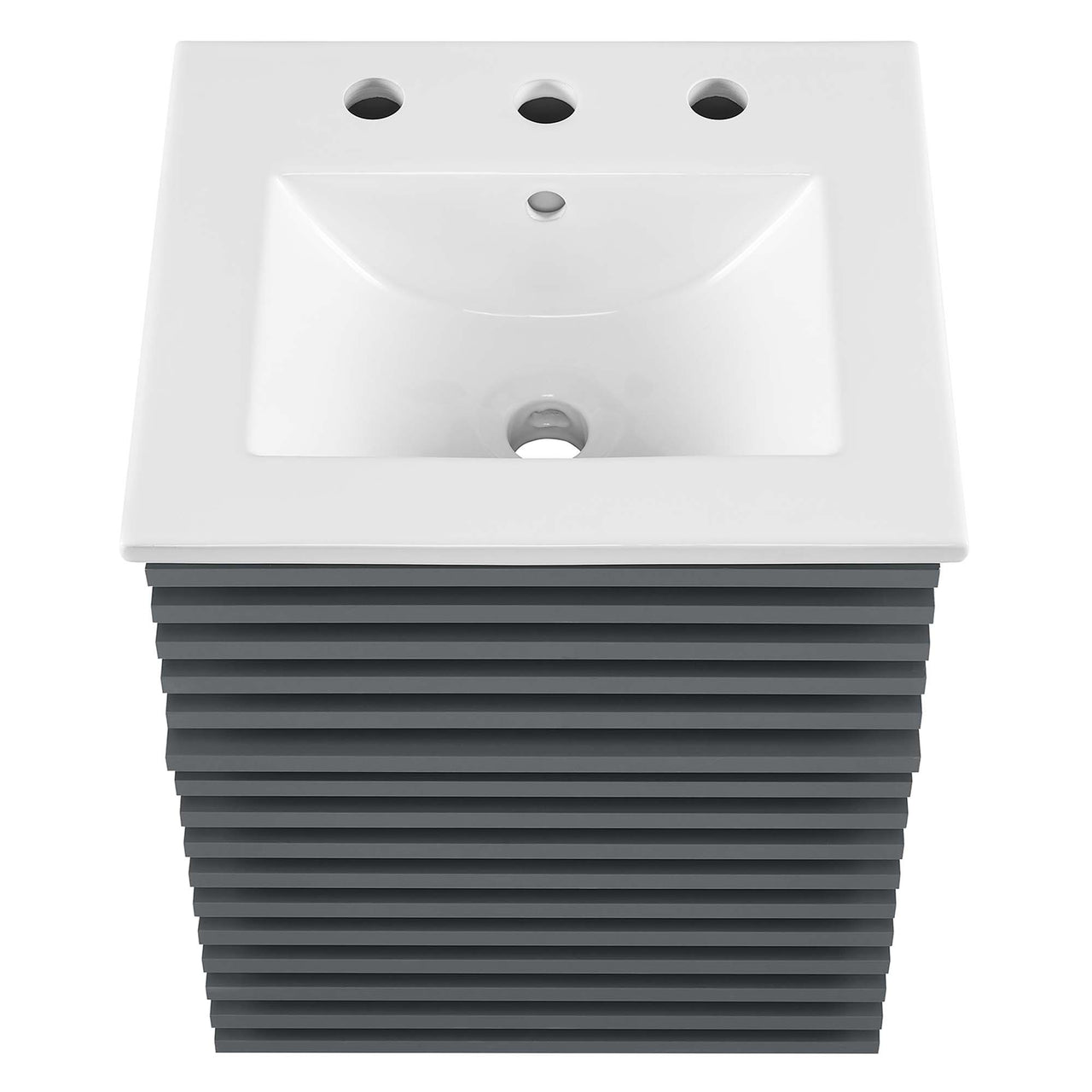 Ventra Floating Vanity Unit, Extra Small, Gray & White