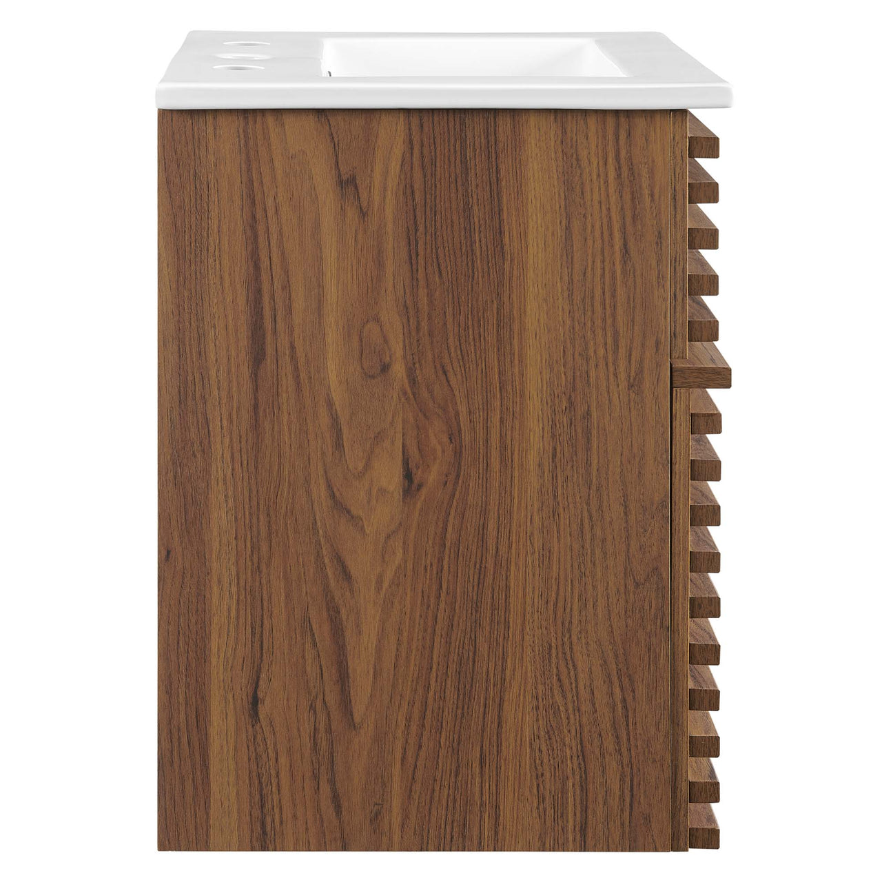 Ventra Floating Vanity Unit, Extra Small, Walnut & White