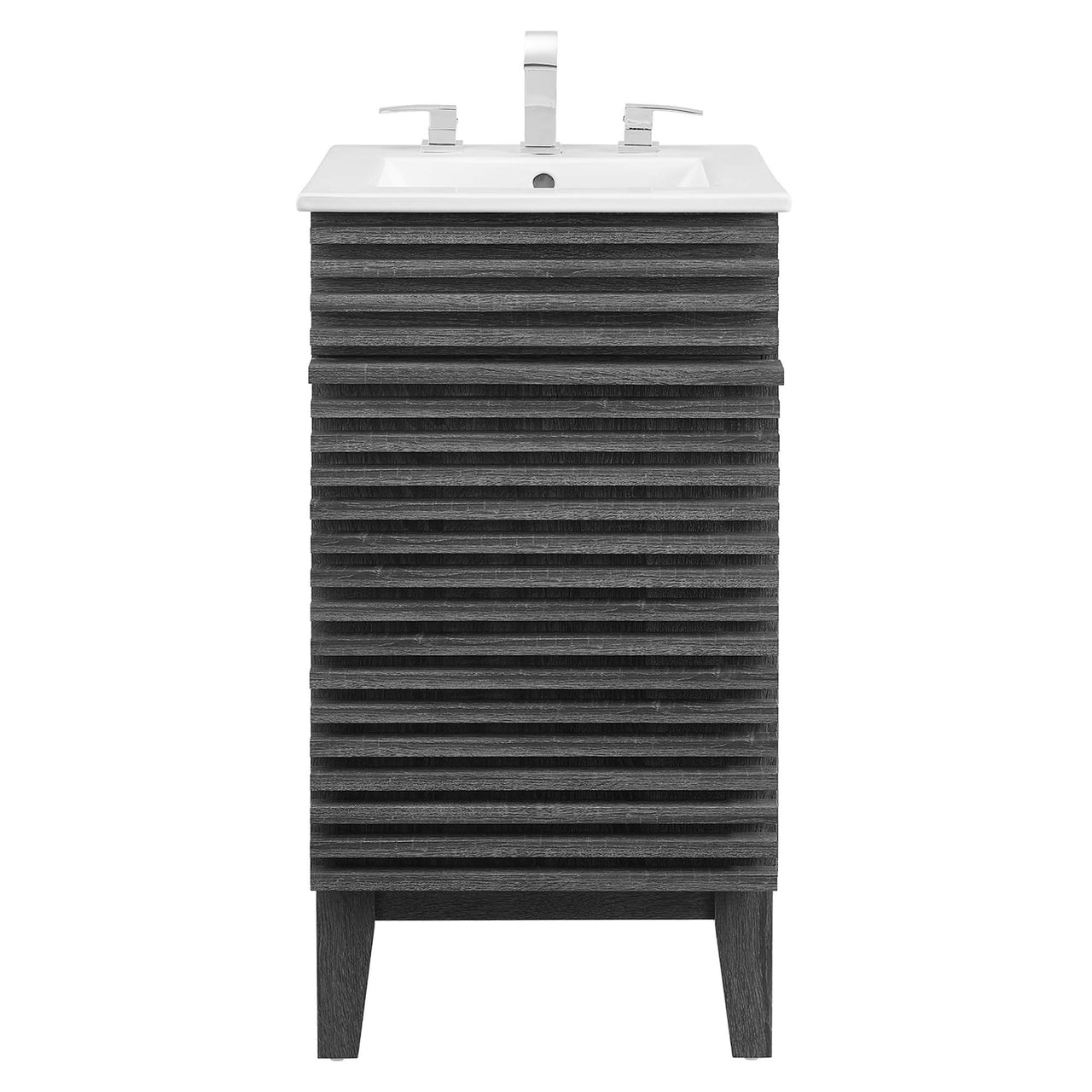 Ventra Vanity Base with Storage, Extra Small, Charcoal & White