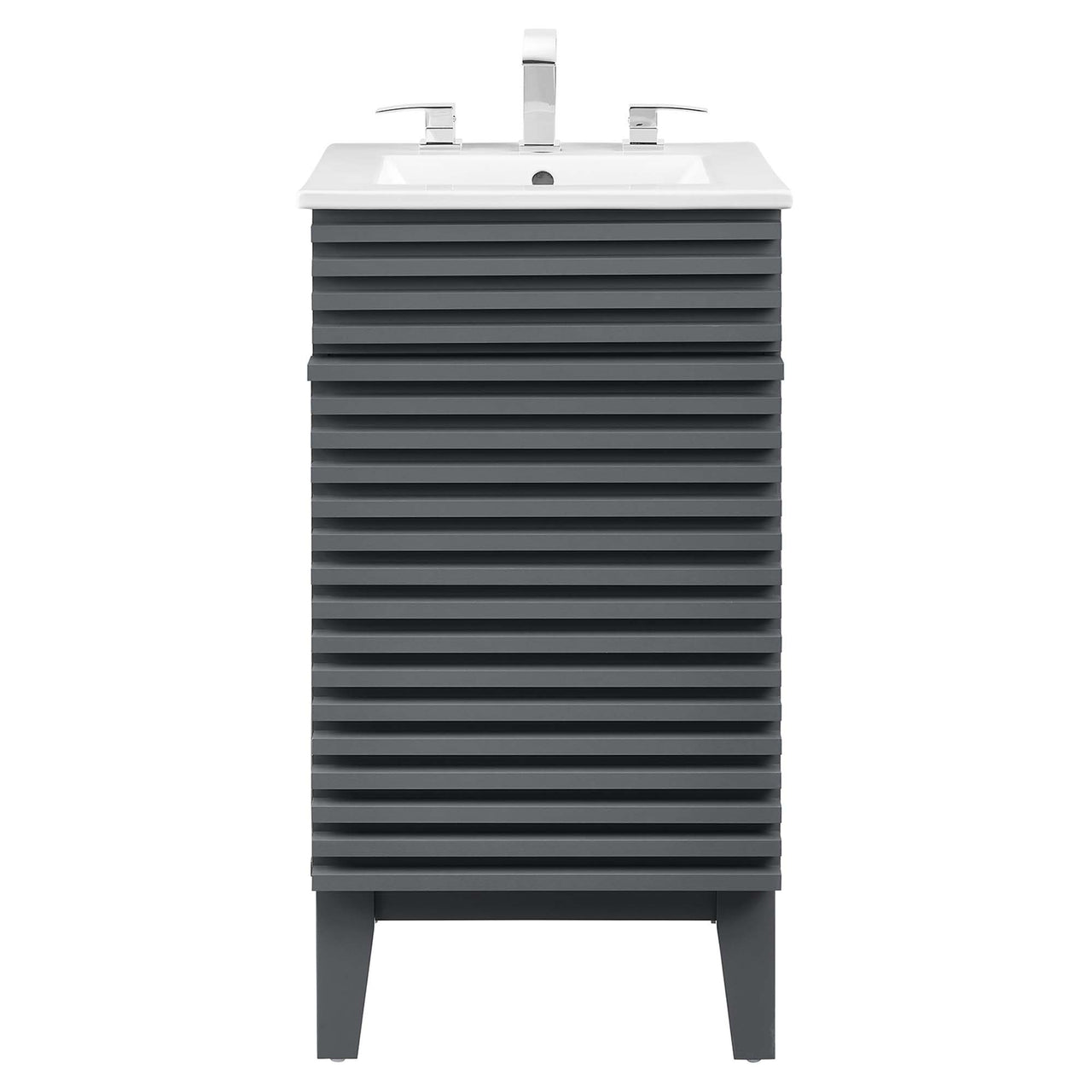 Ventra Vanity Base with Storage, Extra Small, Gray & White