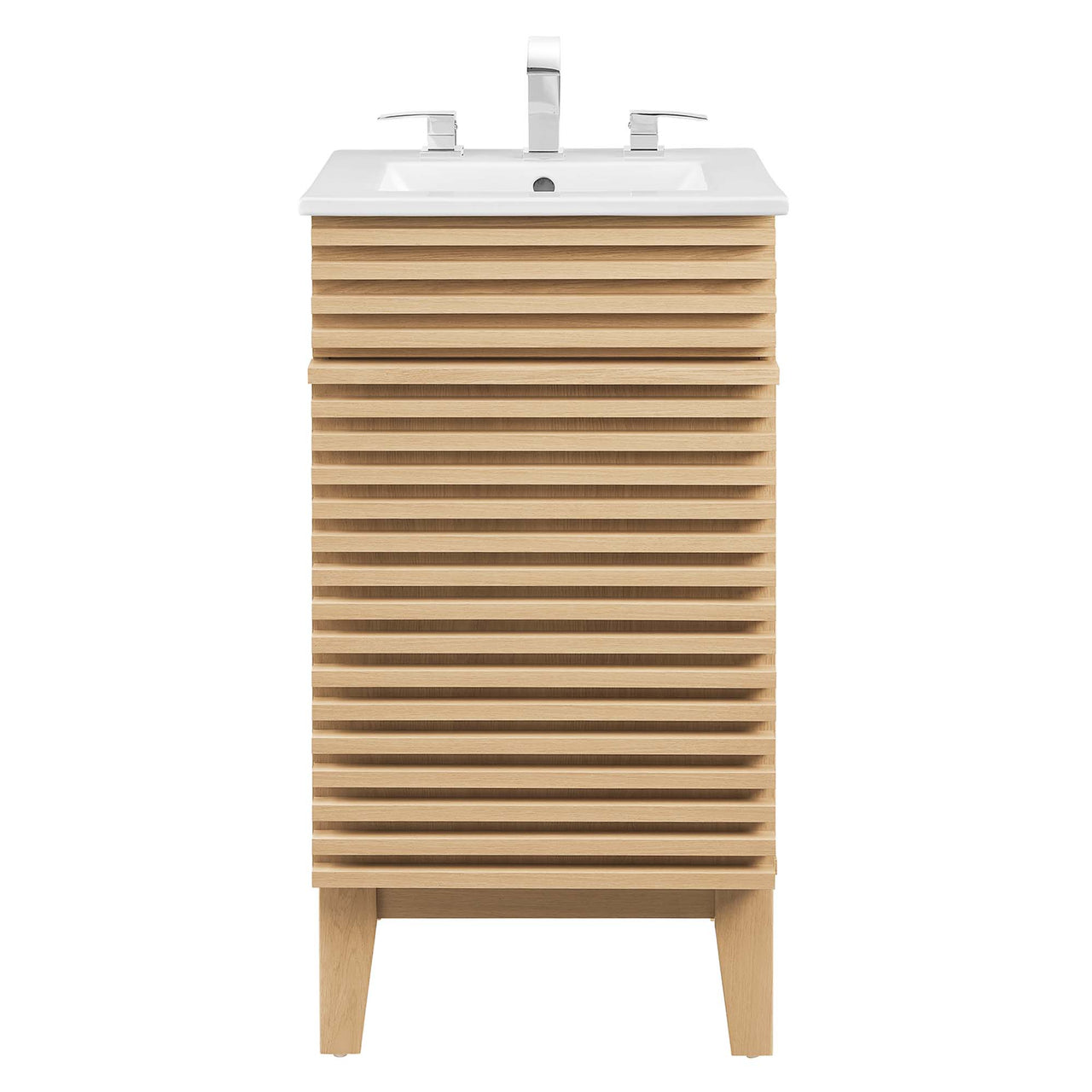 Ventra Vanity Base with Storage, Extra Small, Oak & White